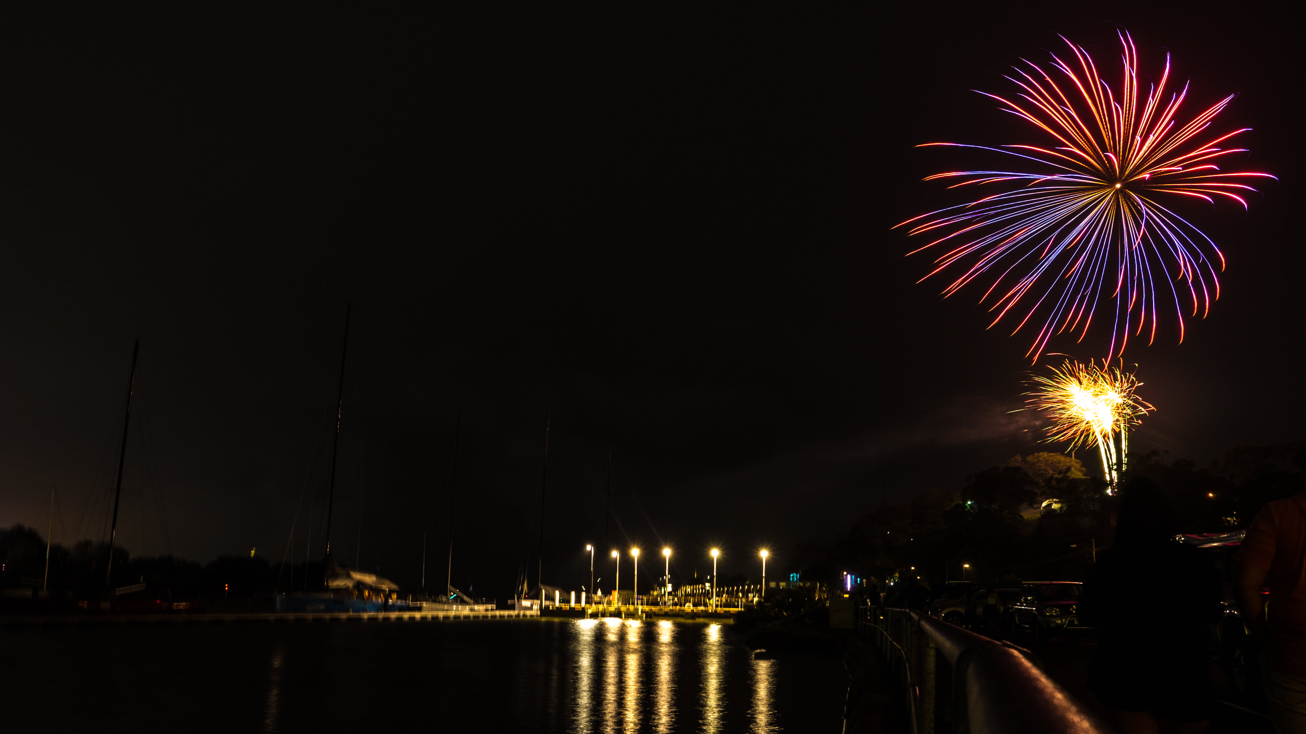 fireworks, lights, 4K, showtime, HD Wallpaper