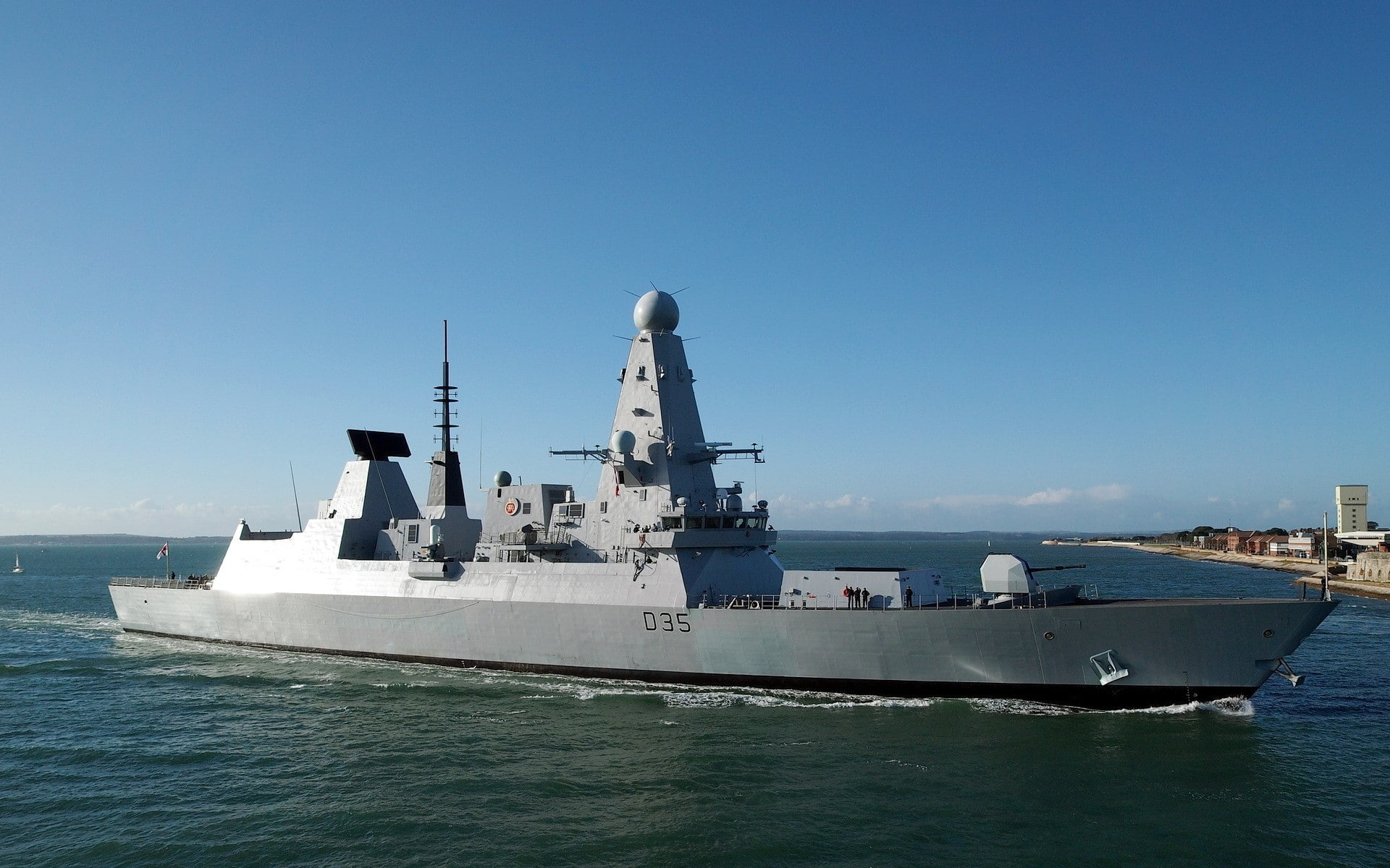 Type 45, Destroyer, ship, HMS Dragon, 1080P, HD Wallpaper