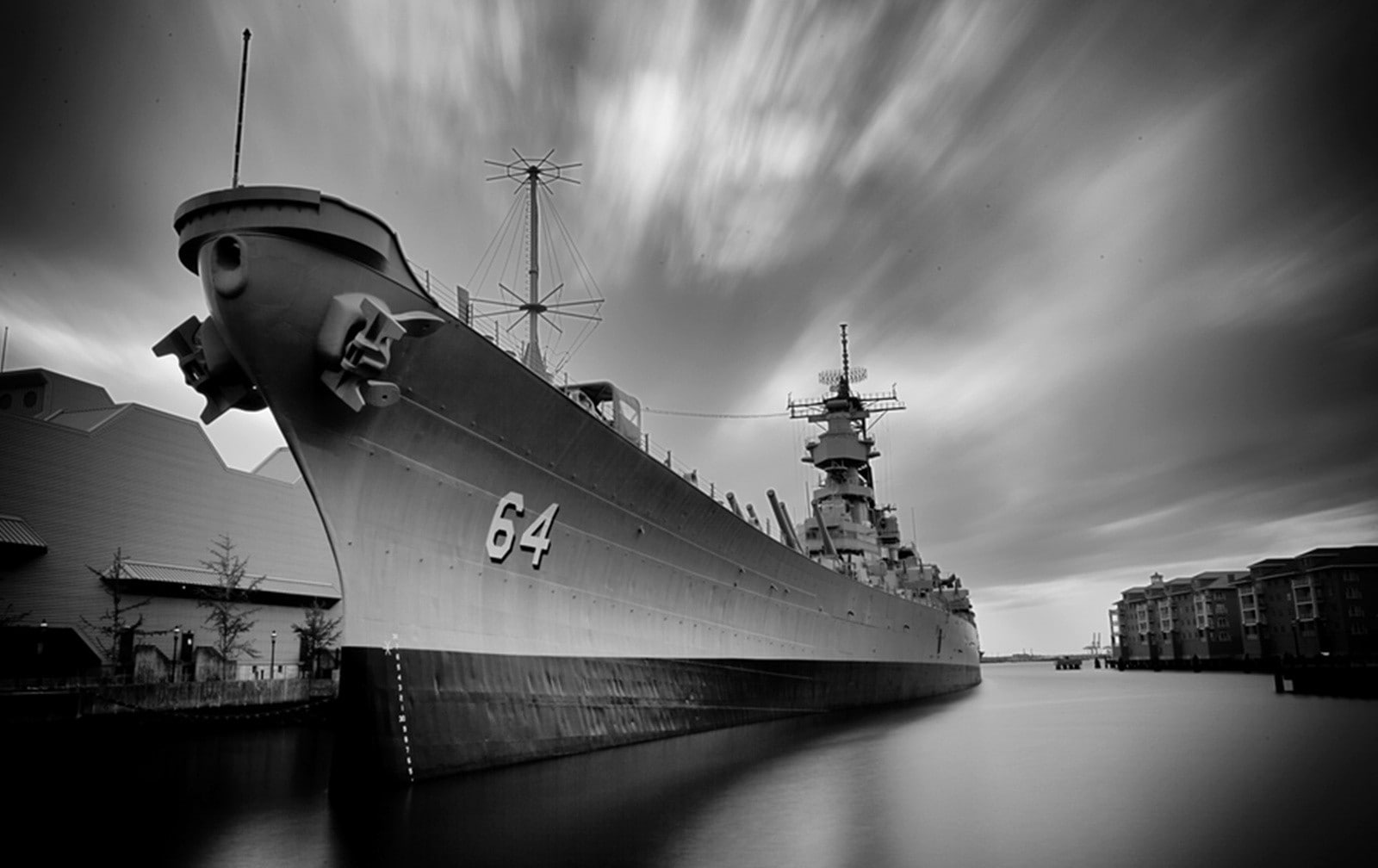 warship, 720P, monochrome, military, vehicle, ship, HD Wallpaper