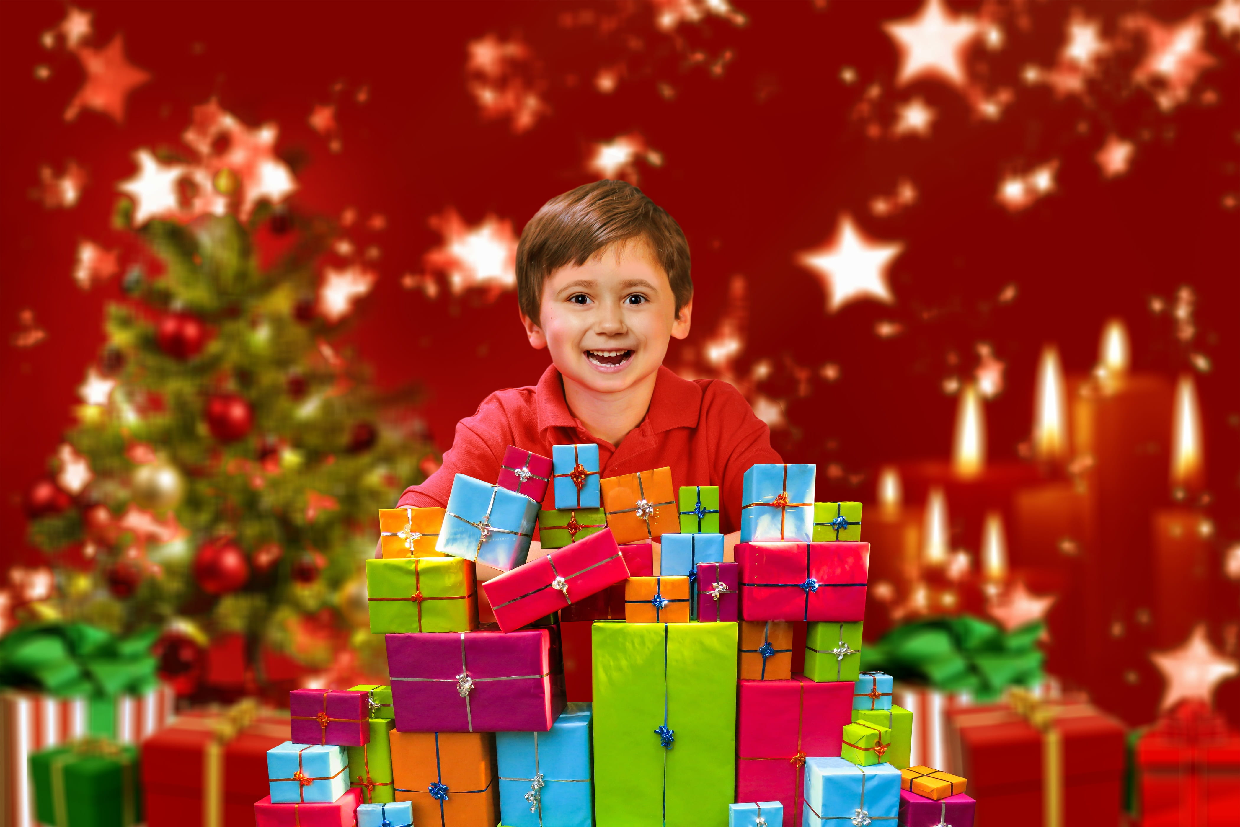 christmas greeting, gift, childhood, men, toy, boys, offspring, feast of love, smiling, portrait, emotion, christmas motif, festival, toy block, family fast, HD Wallpaper