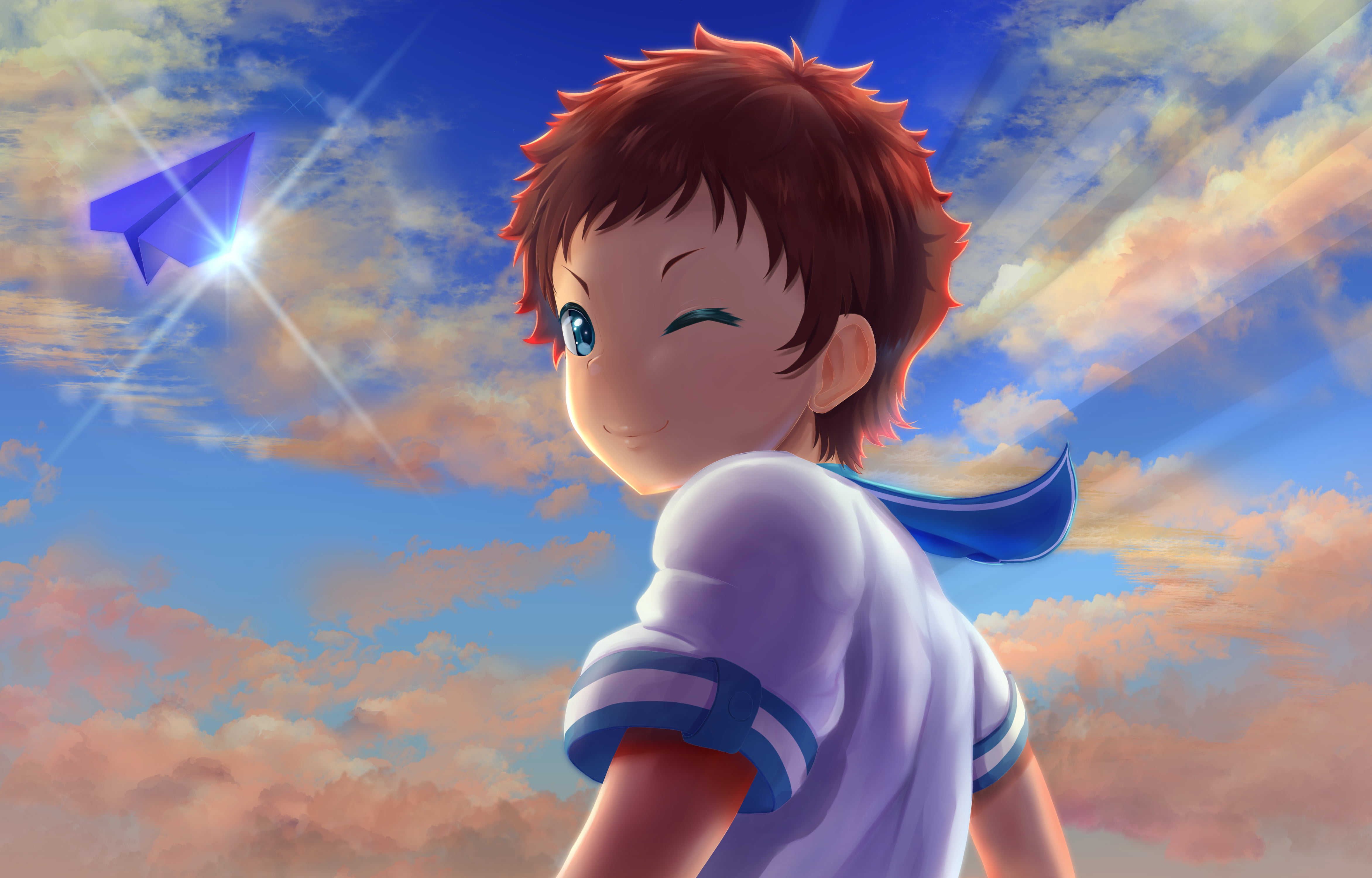 Hikari Sakishima, Anime, 4K, Nagi no Asukara, HD Wallpaper