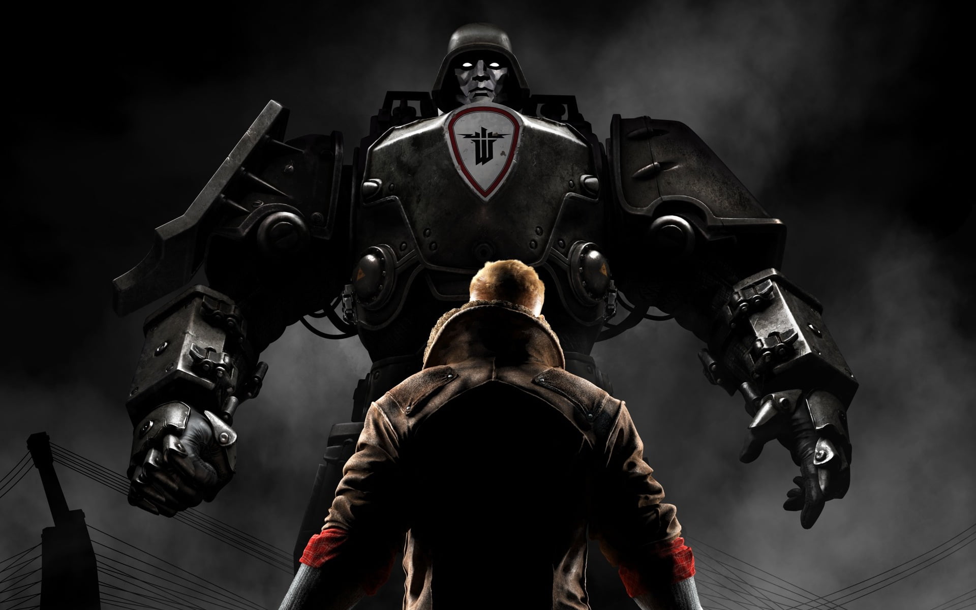 blazkowicz, waist up, digital, grayscale, real people, photo, adult, illuminated, athlete, 1080P, low angle view, mode of transportation, j, HD Wallpaper