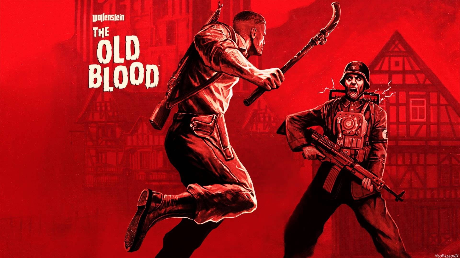 Wolfenstein: The Old Blood, red, 1080P, digital art, HD Wallpaper
