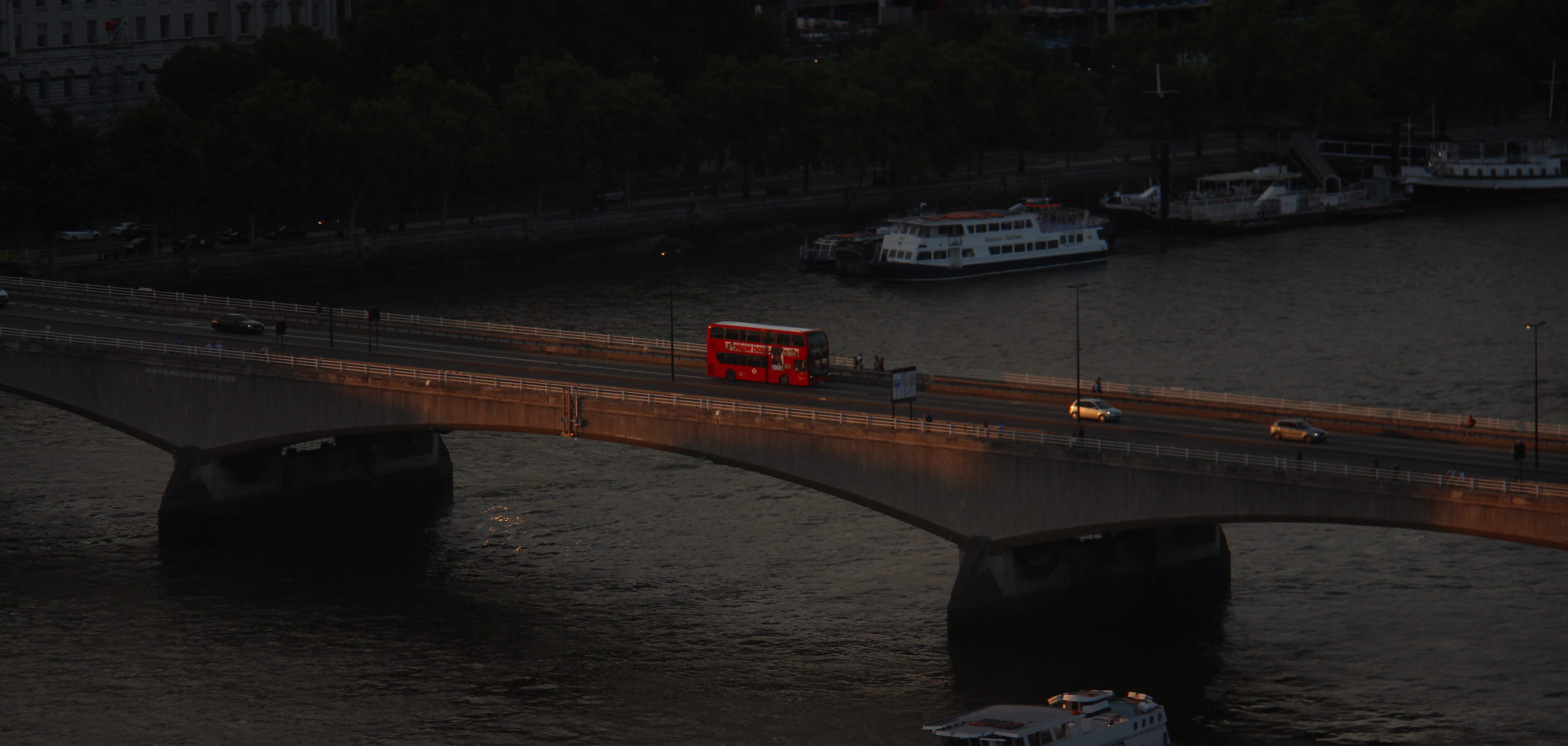 architecture, motor vehicle, travel, hungerford bridge and golden jubilee bridges, london, built structure, passenger craft, bus, waterfront, connection, HD Wallpaper