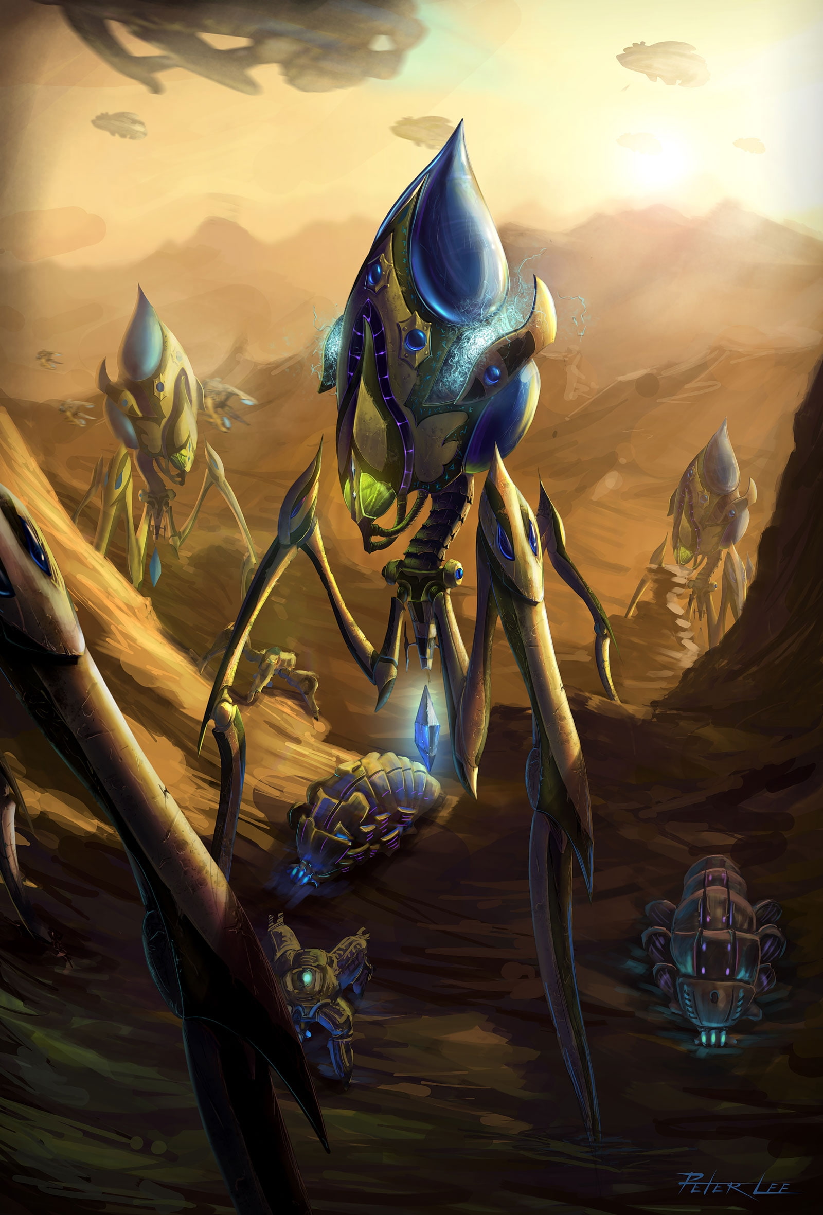 1080P, starcraft, hd, fantasy art, colossus, games, x, fantasy, art, video, Phone HD Wallpaper