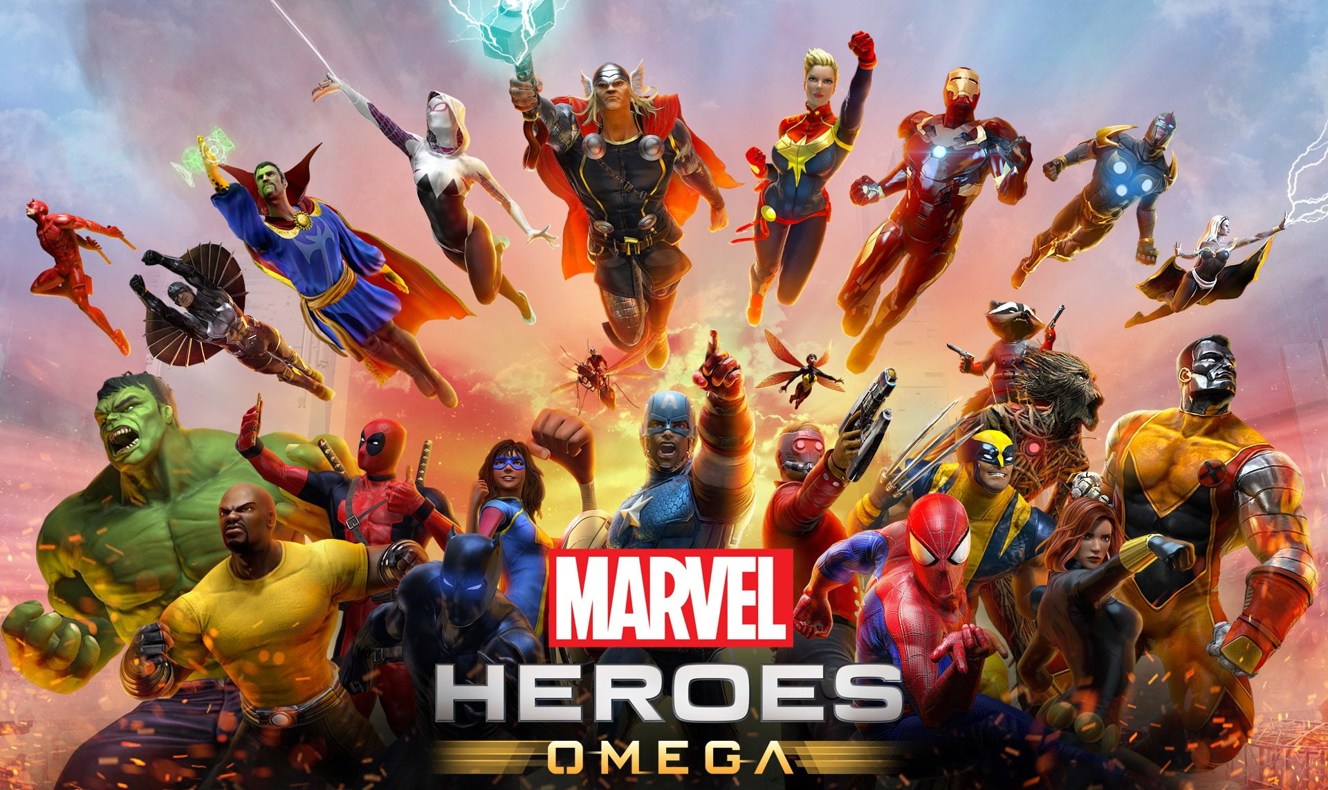 Hulk, Colossus, Wolverine, Daredevil, Spider-Gwen, Video Game, Black Panther (Marvel Comics), Star Lord, 1080P, Doctor Strange, Deadpool, Marvel Heroes Omega, HD Wallpaper