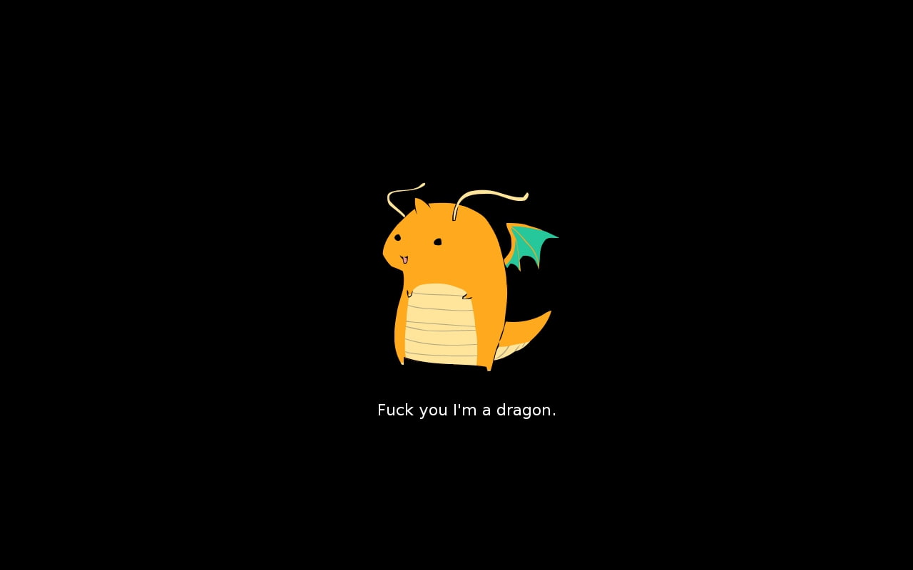 pokemon, background, 720P, art, fun, black, hd, fun art, anime, dragonite, x, HD Wallpaper