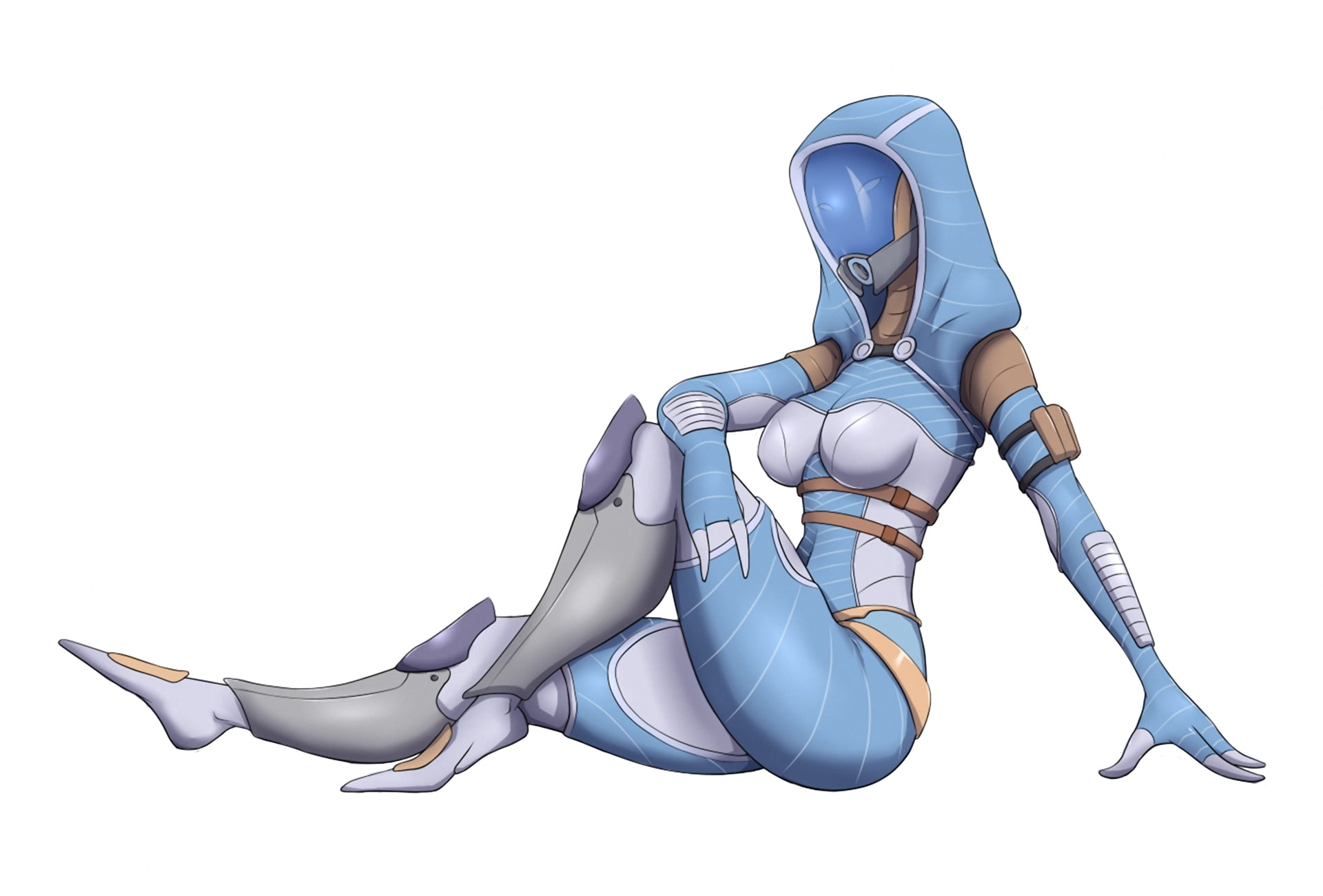Mass Effect, costume, mask, TaliZorah, alien, tali, quarian, art, Glubinny Zorah nar Rayya, 1080P, HD Wallpaper