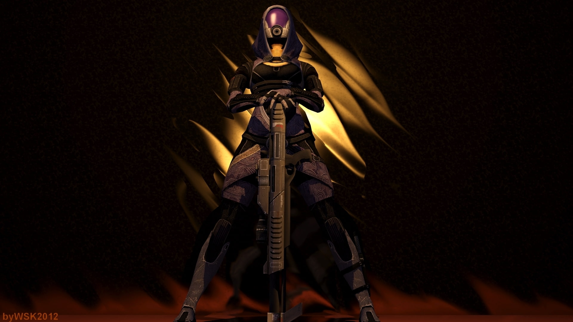 zorah, games, warrior, armor, tali, sci0fi, mass, effect, 1080P, HD Wallpaper