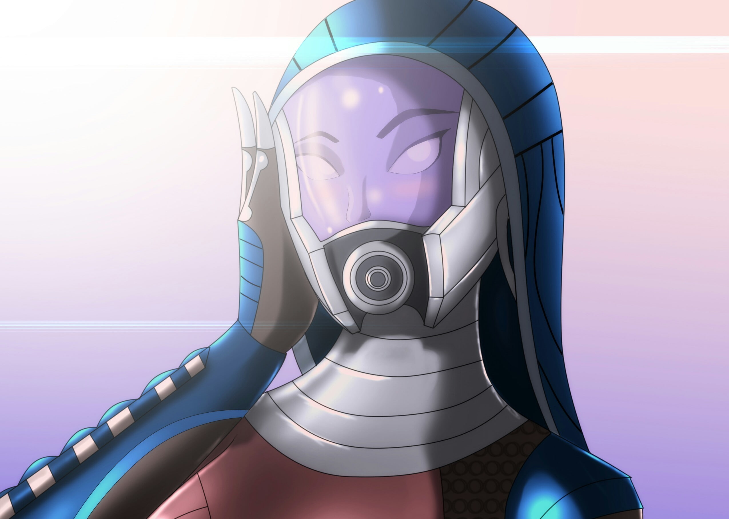 tali, helmet, games, effect, sci fi, zorah, 1080P, mass, HD Wallpaper