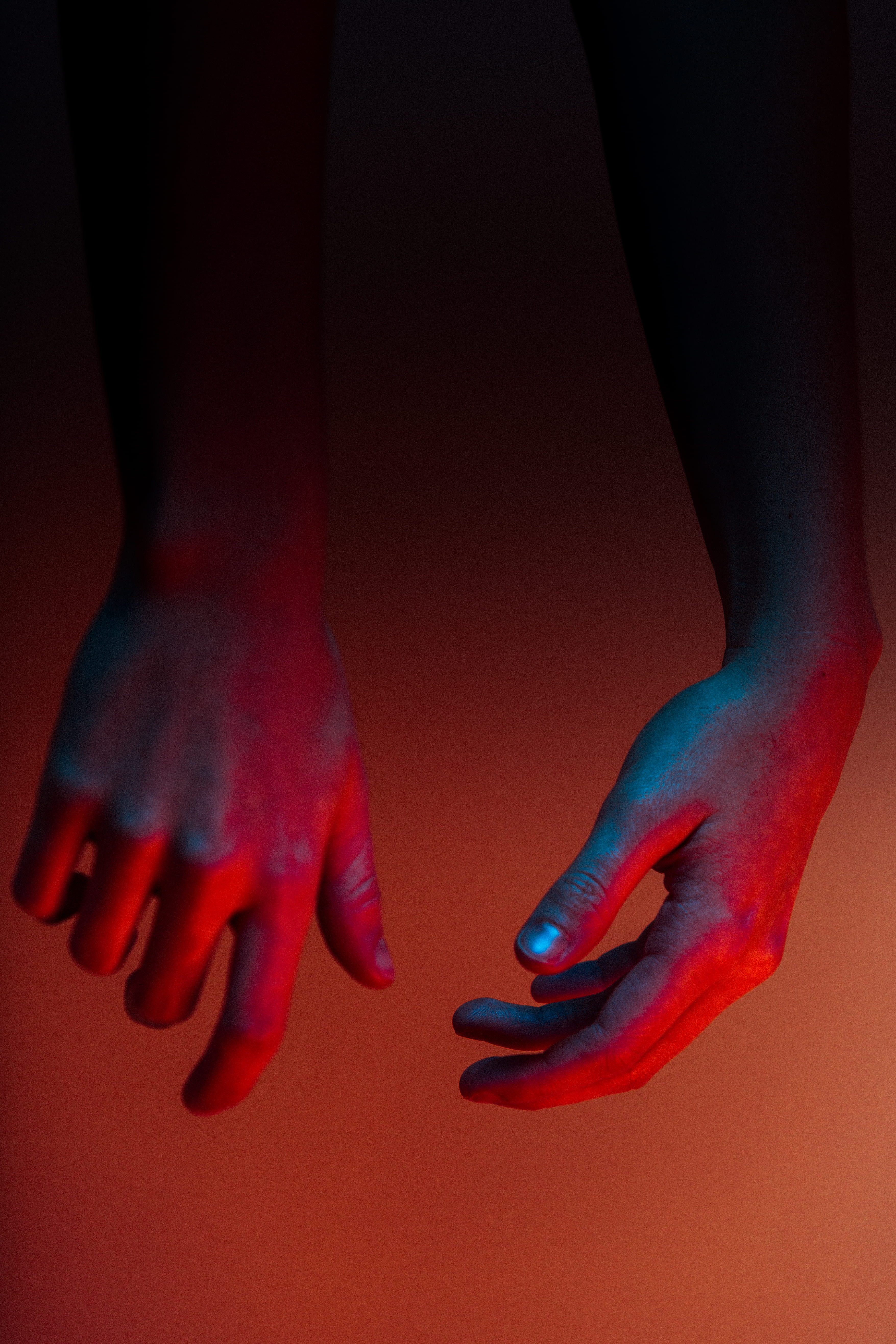 person, nightlife, photo, s, young adult, indoors, one person, 5K, low section, human hand, studio shot, human body part, nail, close-up, blue, fire, hands, Phone HD Wallpaper