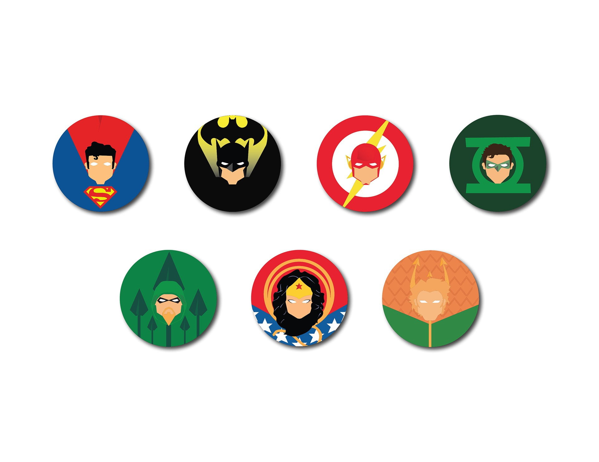Flash, Diana, 1080P, Justice League, The Flash, Green Lantern, Wonder Woman, Aquaman, Batman, Heroes Badges, bat, Superman, Kal-El, Arrow, Bruce Wayne, HD Wallpaper