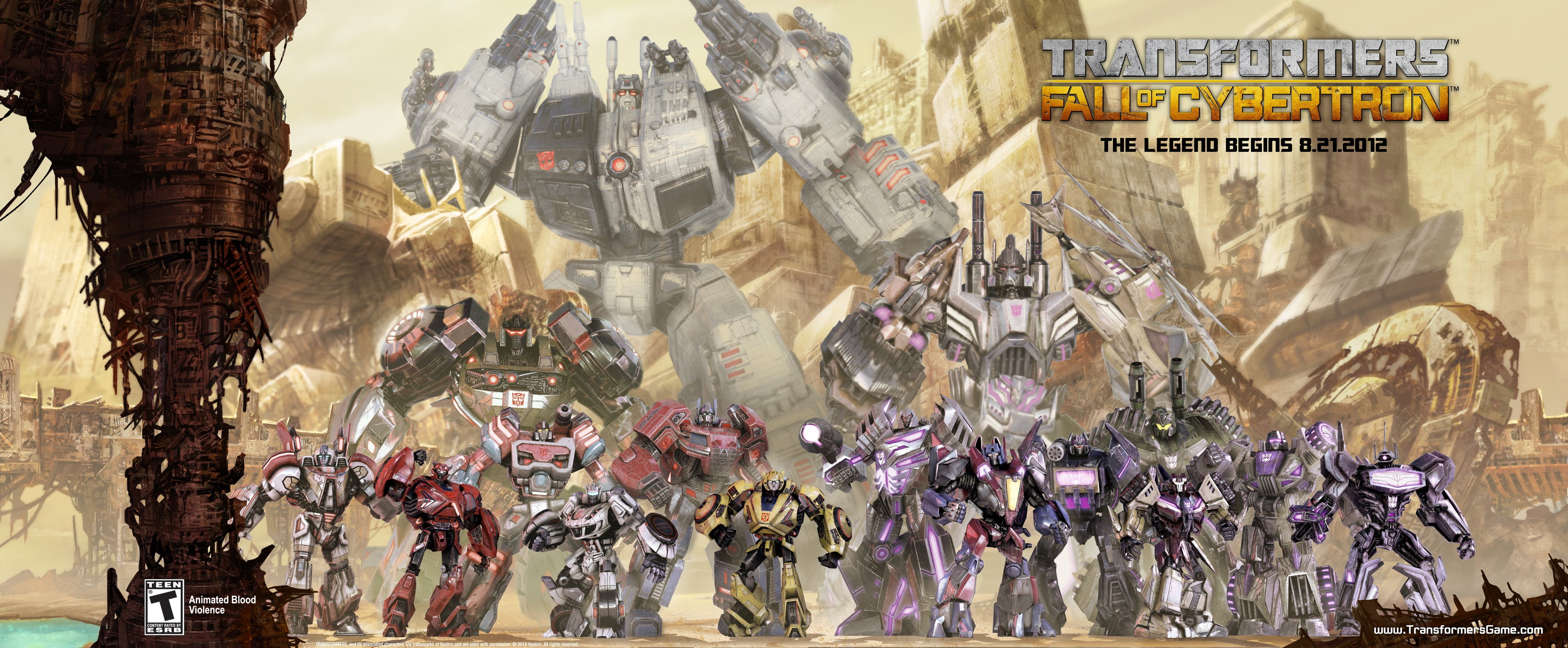 mecha, action, fighting, shooter, 4K, transformers, cybertron, fall, sci-fi, HD Wallpaper
