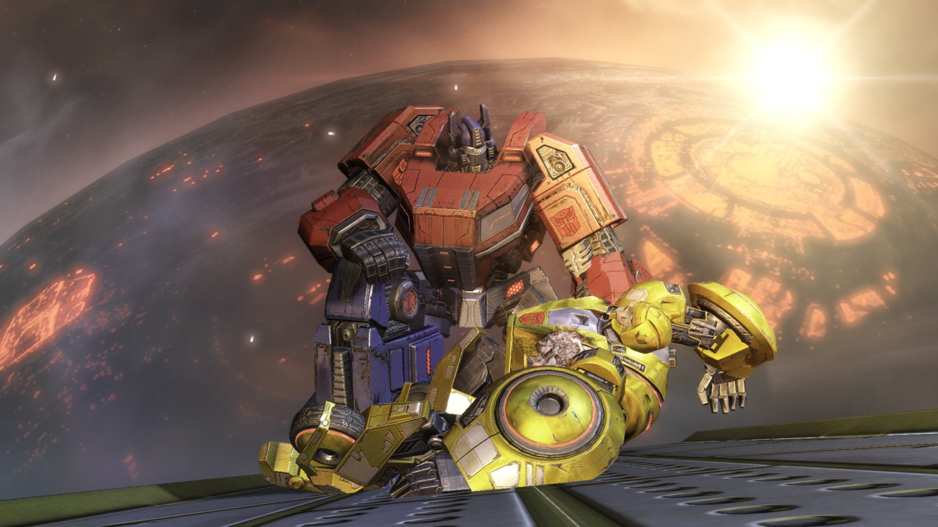 transformers, 1080P, fighting, mecha, action, sci-fi, shooter, fall, cybertron, HD Wallpaper