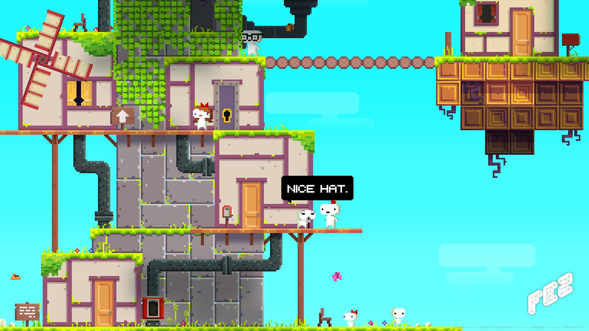 video games, Fez, 1080P, Pixelated, HD Wallpaper
