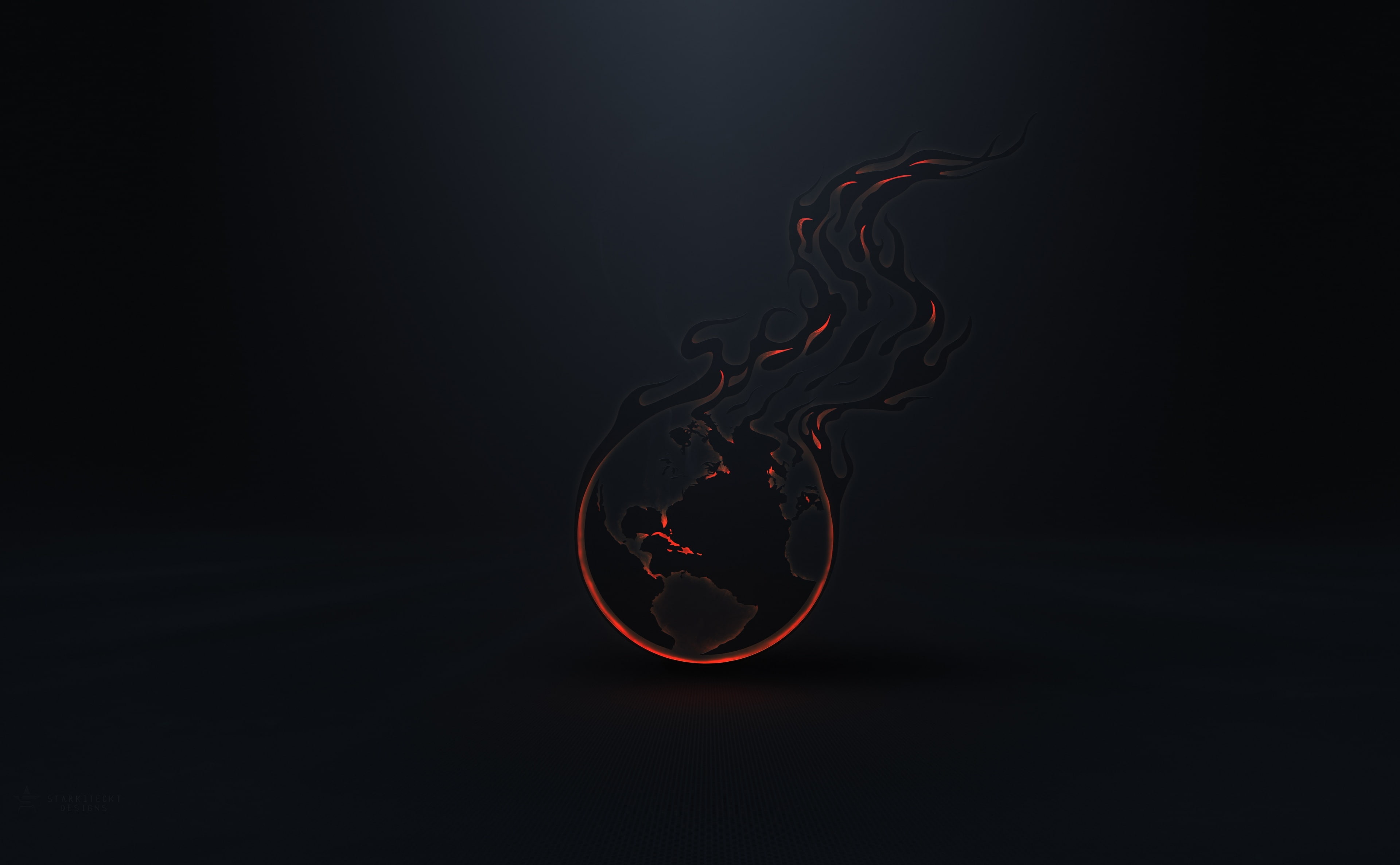 close-up, water, splashing, dark, flowing, nature, shape, no people, Computers, flame, motion, orange, red, Others, glass, design, raze, copy space, world, HD Wallpaper
