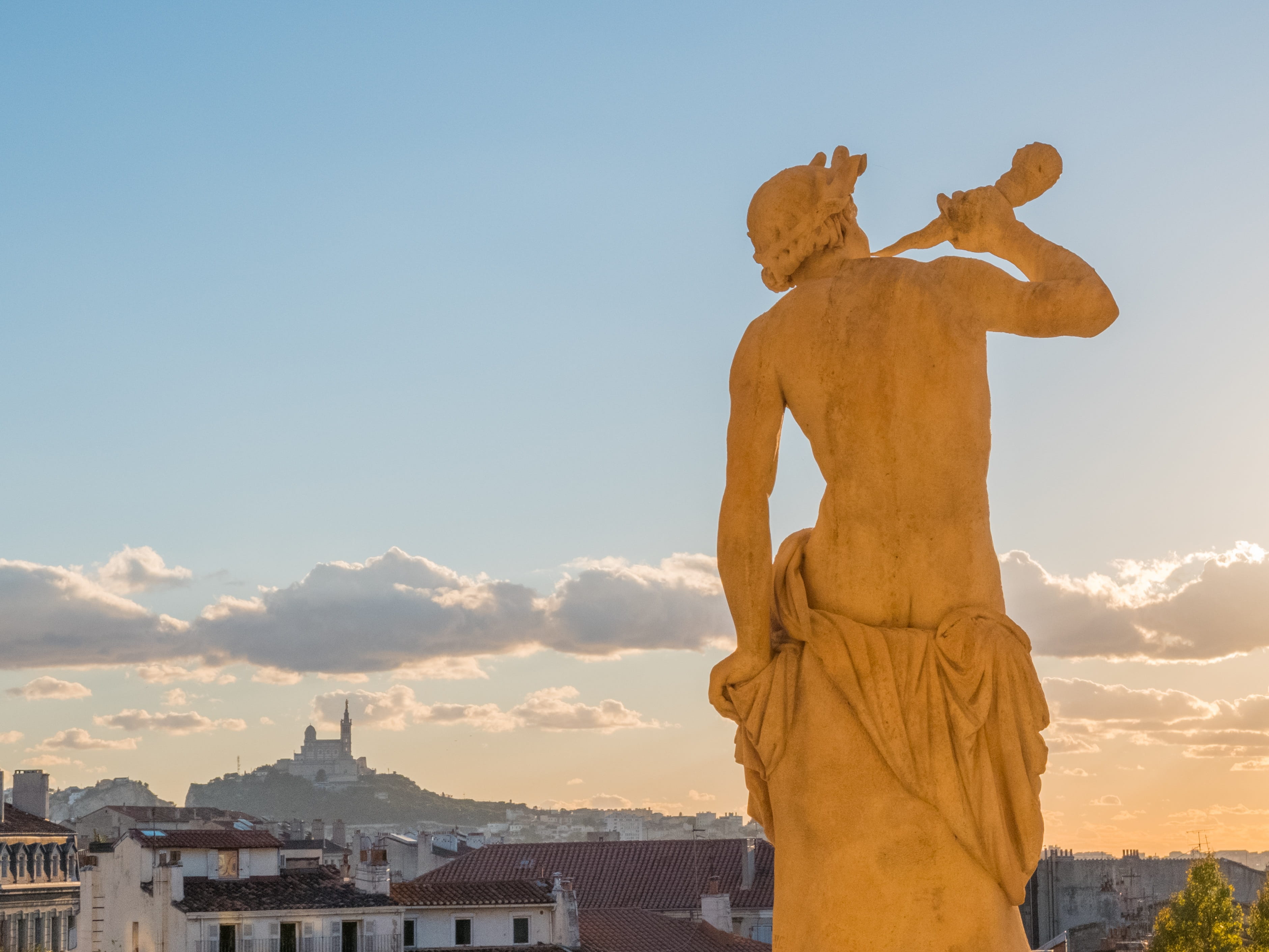 travel destinations, Statue, travel, europe, building exterior, triton, city, Marseille, nature, representation, art and craft, italy, architecture, no people, HD Wallpaper