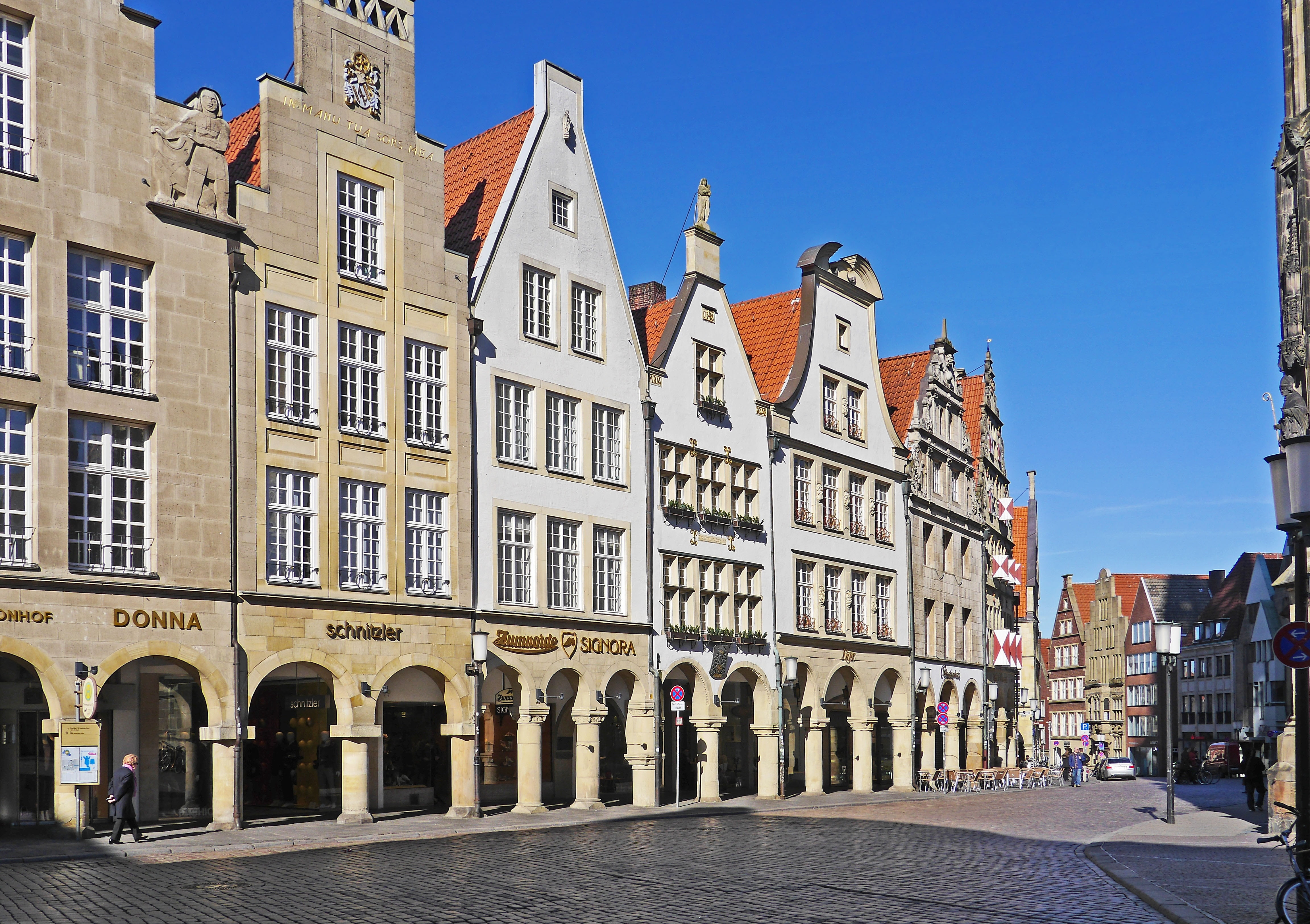 1a-location, münster, beside, person, nature, principal market, stadtmitte, centrum, tourism, jewelery gable, drubbel, no people, historically, lamberti church, HD Wallpaper