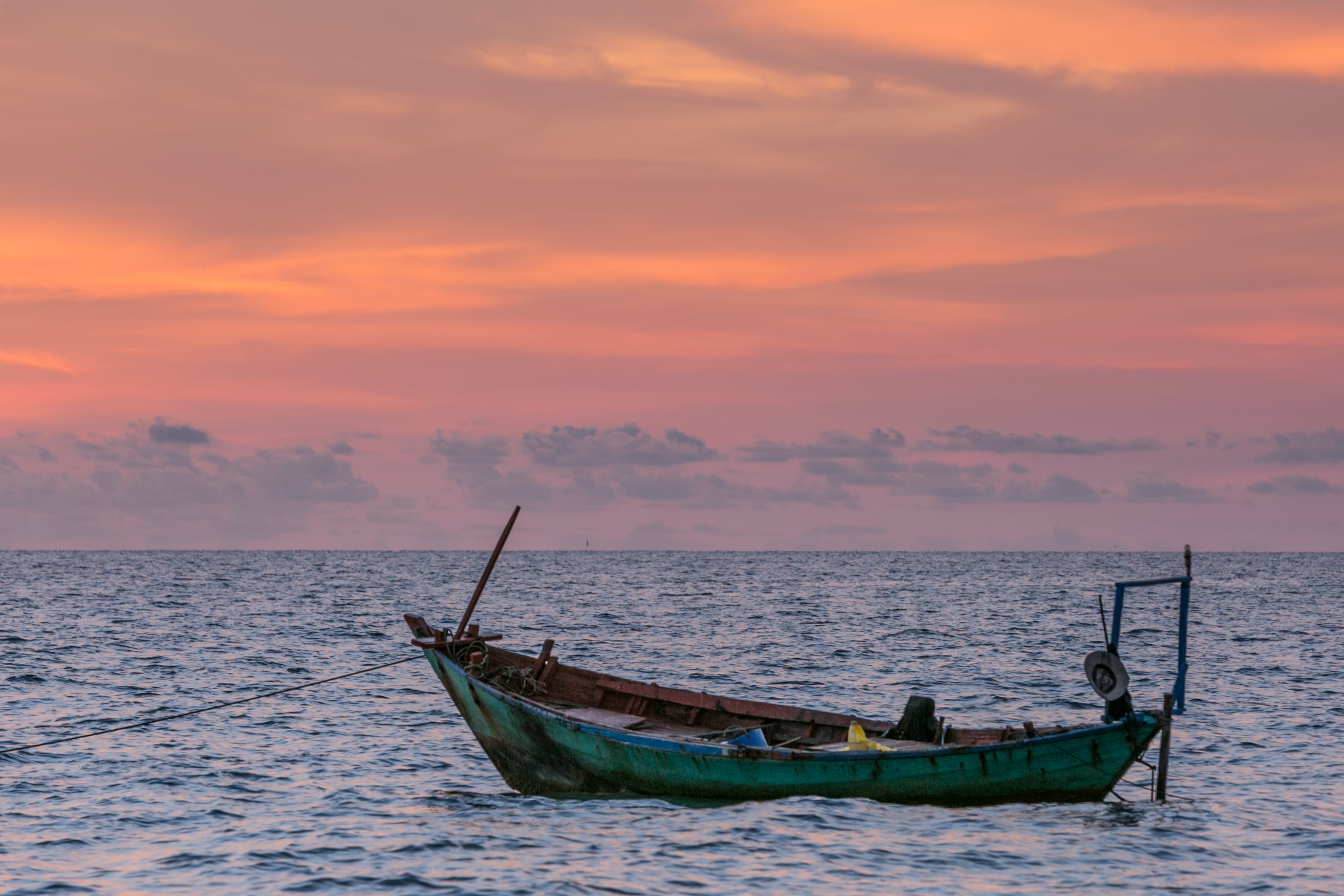 dusk, cloud, travel, island, 2K, sinking, coastline, thailand, asia, anchored, transportation, vacations, scenics - nature, beach, nature, golden, no people, HD Wallpaper