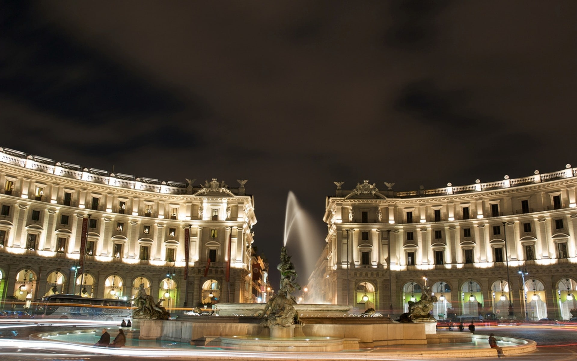 travel and world, 1080P, outdoor, water, rome, central, piazza, fountain, HD Wallpaper