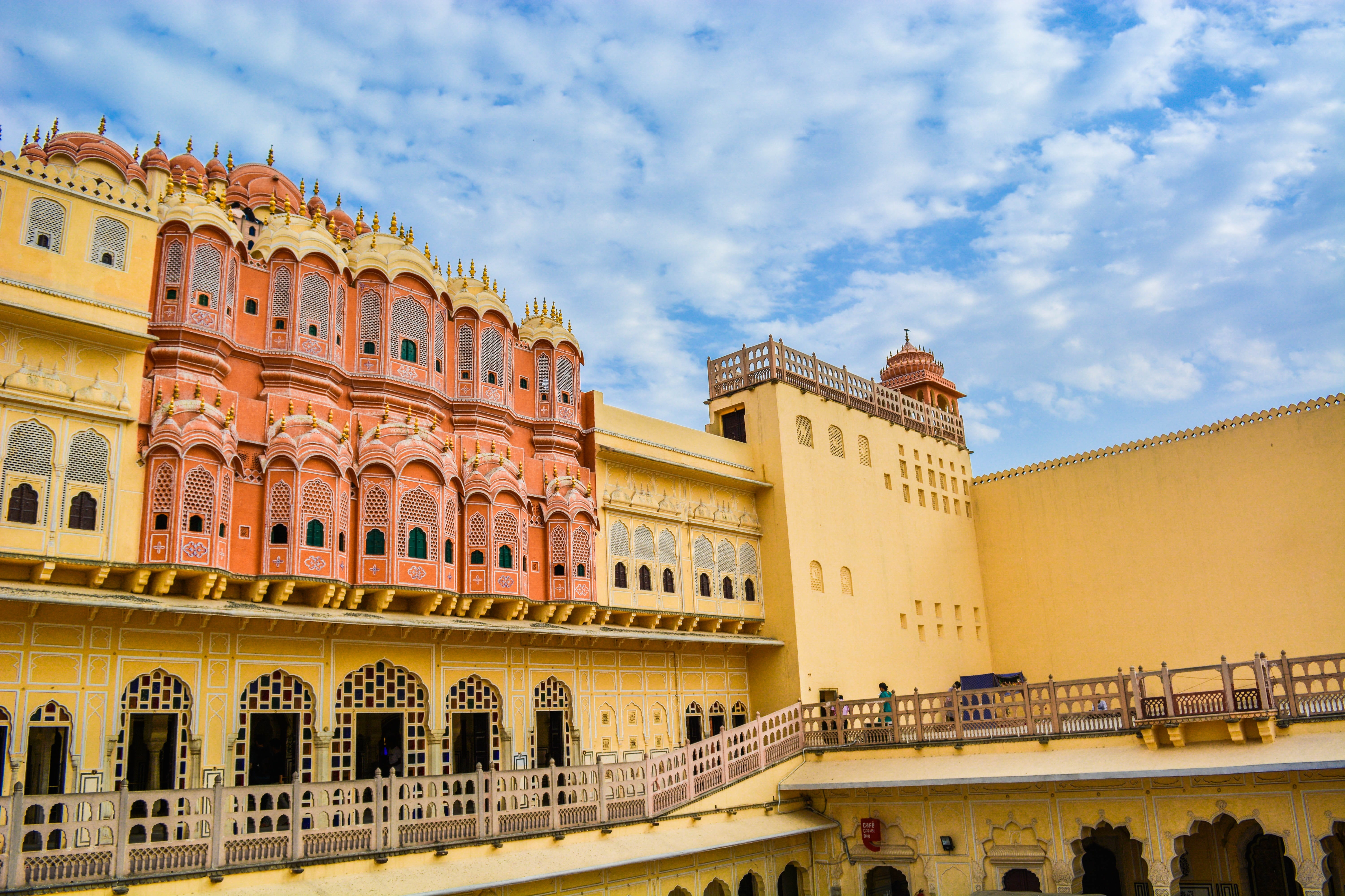 architecture, sky, window, bridge, building, bridge - man made structure, nature, clouds, rajasthan, landscape, cloud - sky, tourism, built structure, building exterior, HD Wallpaper