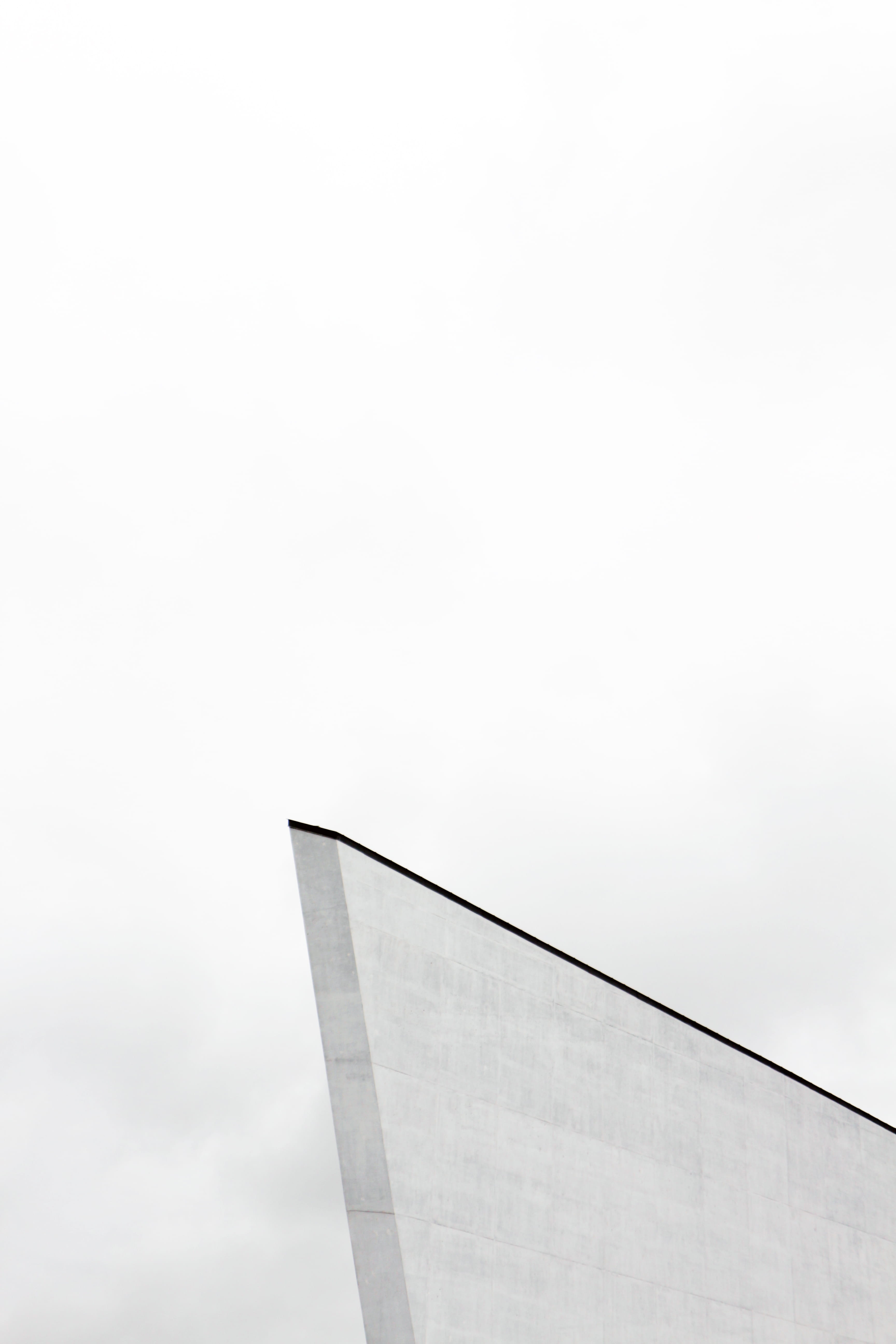 industry, low angle view, arken museum for moderne kunst, ishøj, art, no people, concrete, blank, shadow, minmal architecture, corner, sky, copenhagen, Phone HD Wallpaper