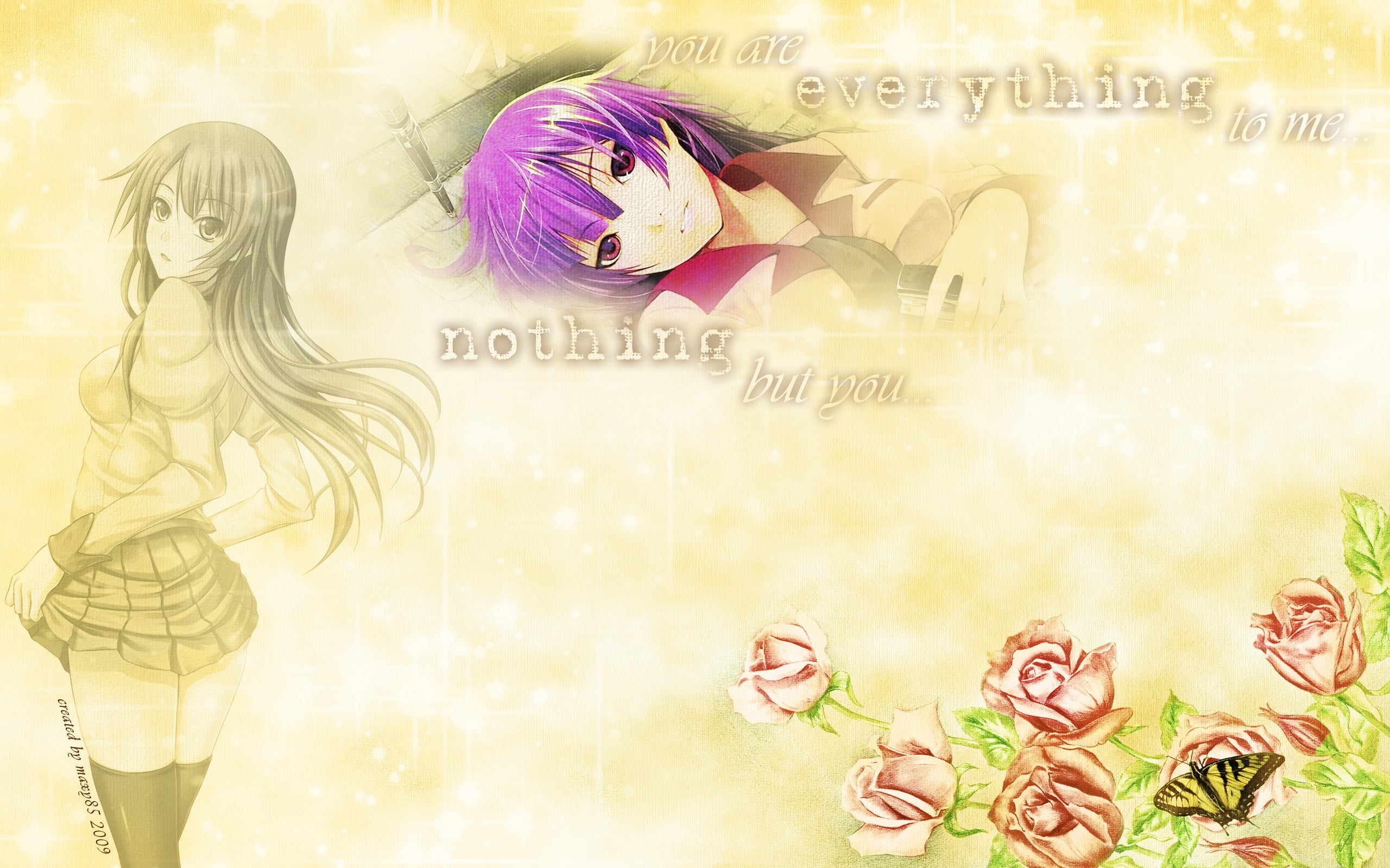 male likeness, digital composite, no people, text, representation, multiple exposure, Monogatari Series, close-up, human representation, anime girls, Senjougahara Hitagi, HD Wallpaper