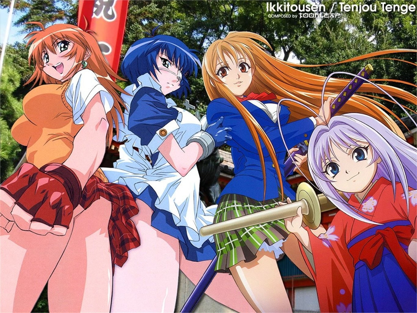 Anime, Ikki Tousen, 720P, HD Wallpaper