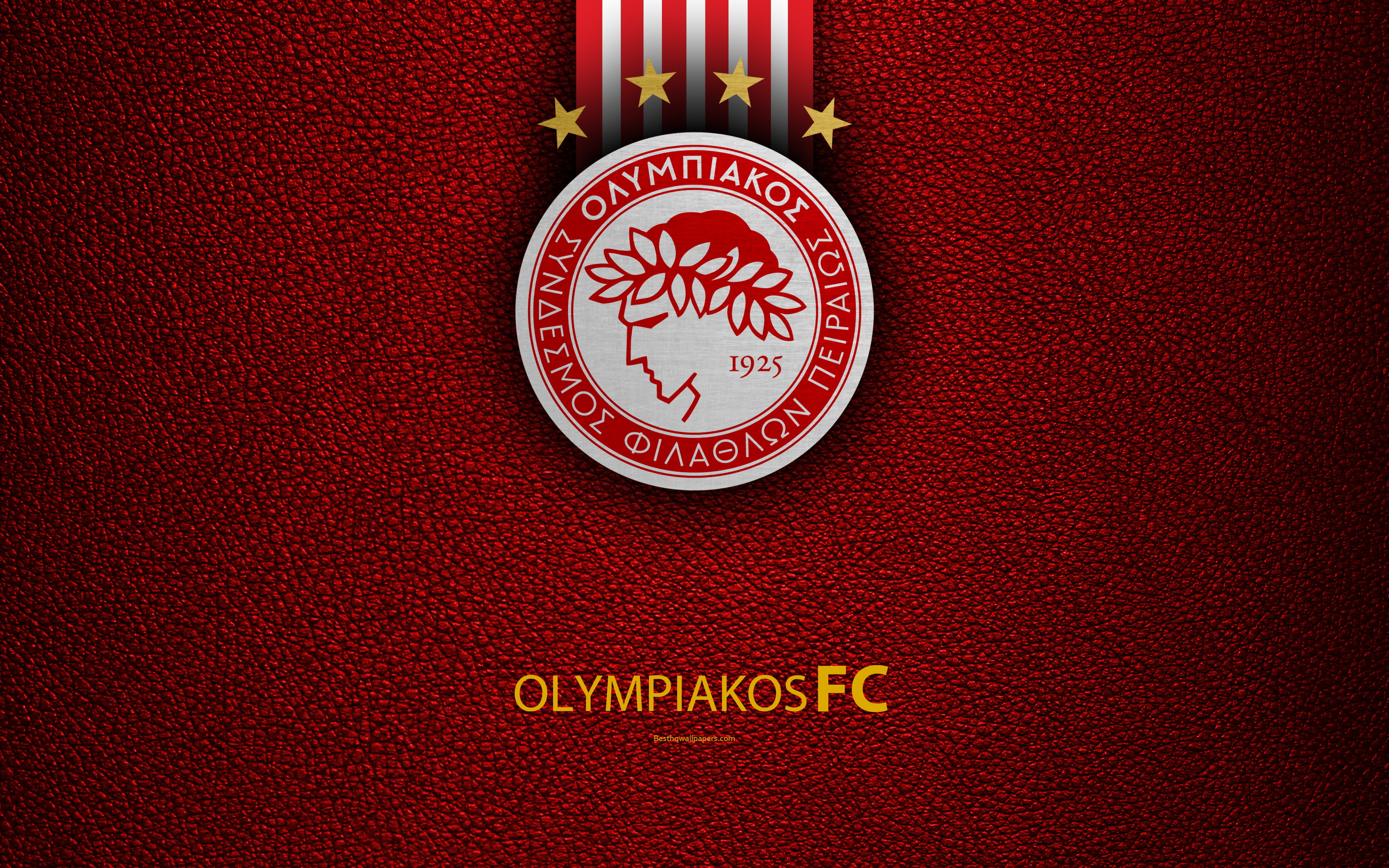 Soccer, Logo, 4K, Emblem, Olympiacos F.C., HD Wallpaper