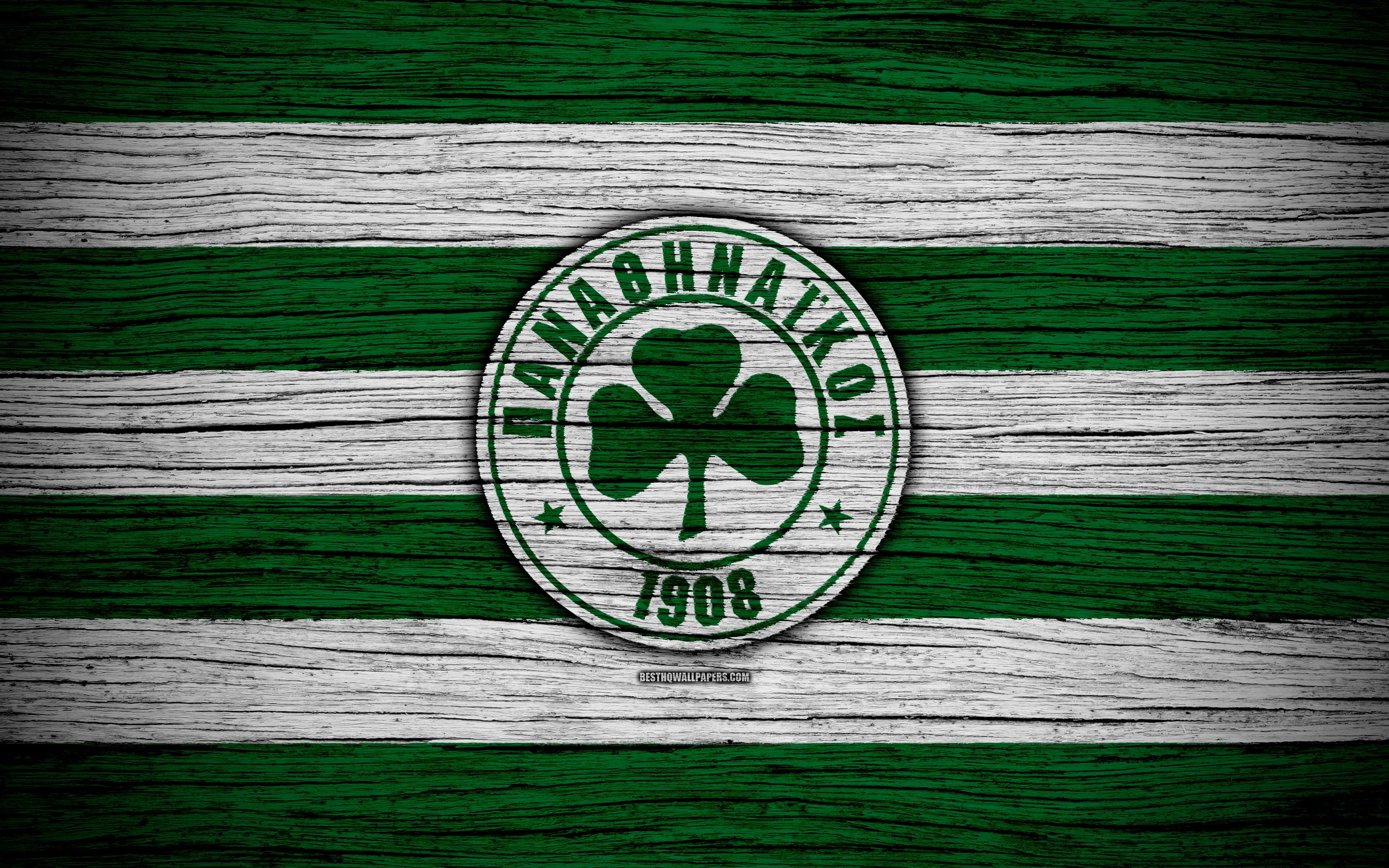 Soccer, Emblem, Logo, 4K, Panathinaikos F.C., HD Wallpaper