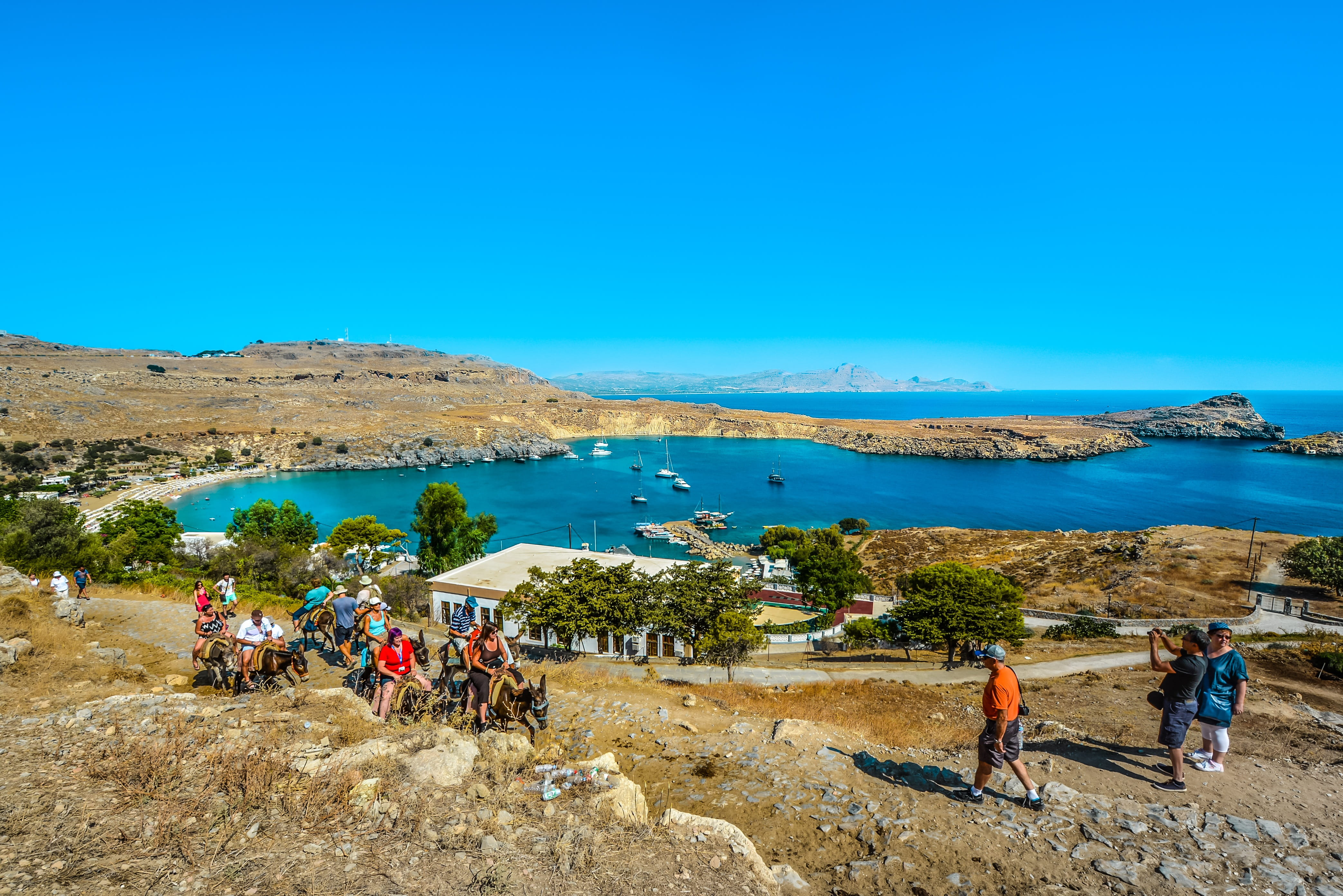 holiday, donkey, harbor, Greece, women, outdoors, adult, Rhodes, travel, leisure activity, Lindos, destination, crowd, nature, Boats, men, lifestyles, warm, HD Wallpaper