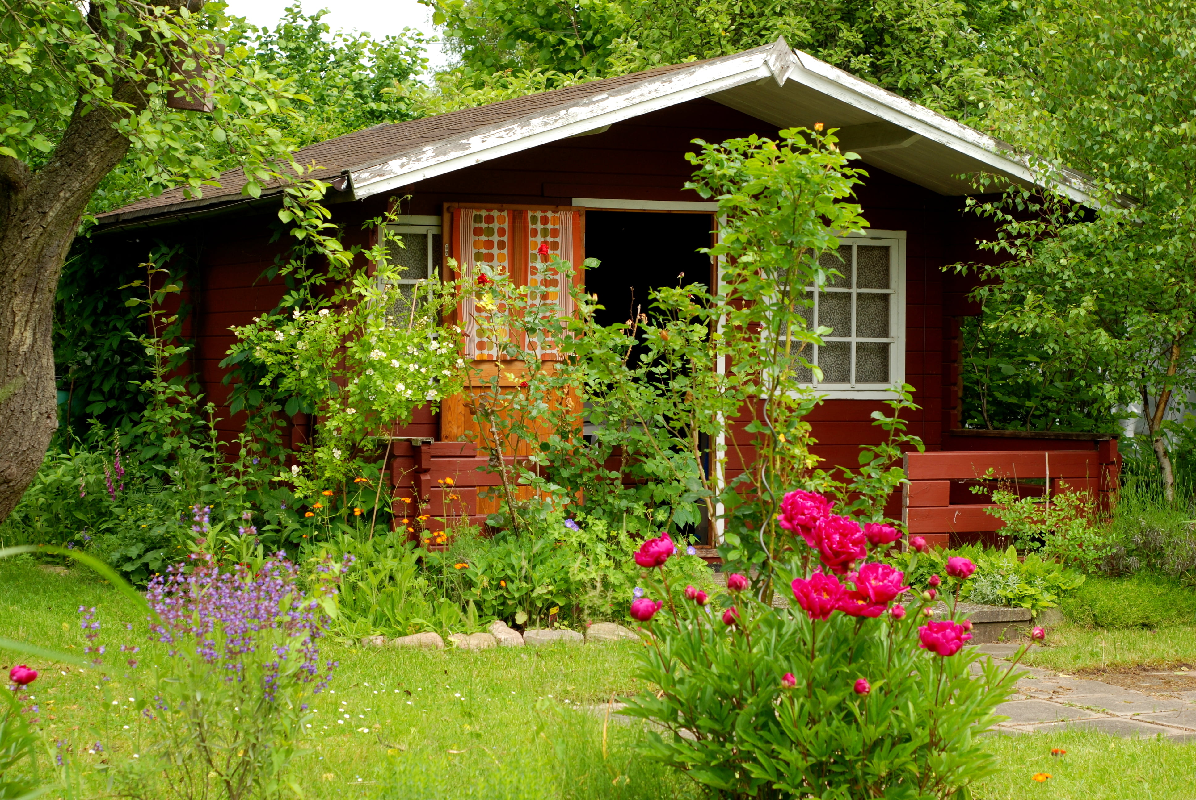 old, gardening, flower, garden, beauty in nature, building, wood - Material, house, luxury, built Structure, front or Back Yard, rural Scene, brown, architecture, HD Wallpaper