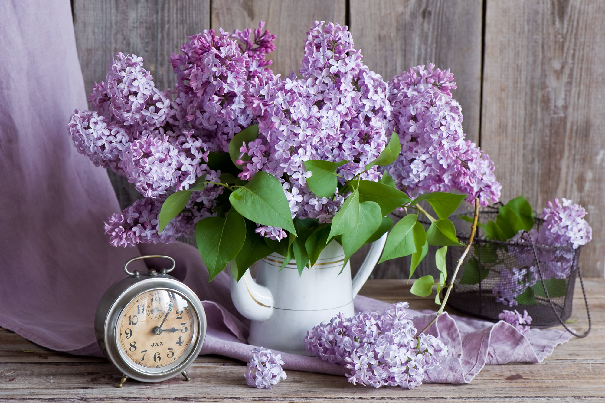 hydrangea, romance, watch, freshness, flowers, pink Color, close-up, arrangement, indoors, lilac, blue, gift, bunch of flowers, nature, flower arrangement, HD Wallpaper