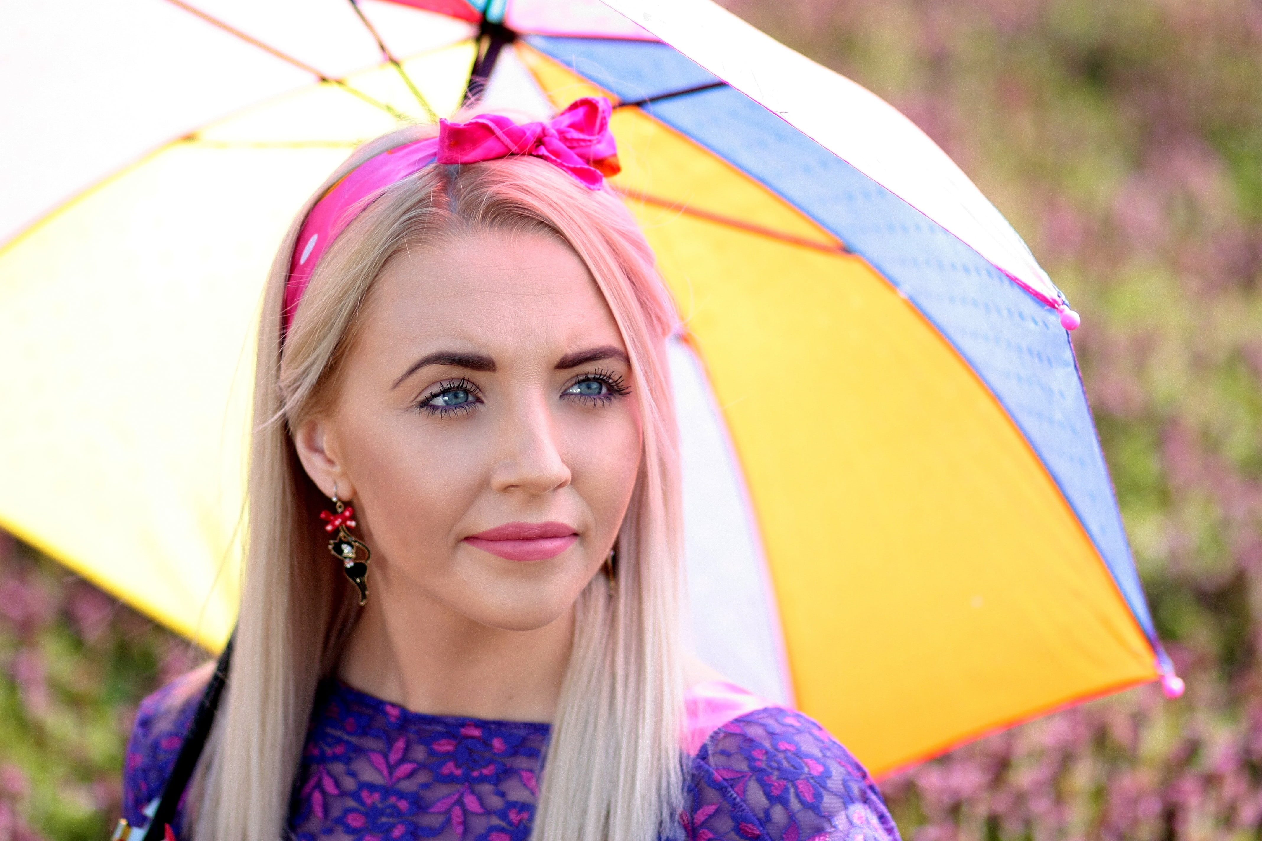 mov, fashion, hair, women, beautiful woman, pink color, blonde, portrait, 4K, girl, coloring, adult, headshot, emotion, hairstyle, outdoors, young women, HD Wallpaper