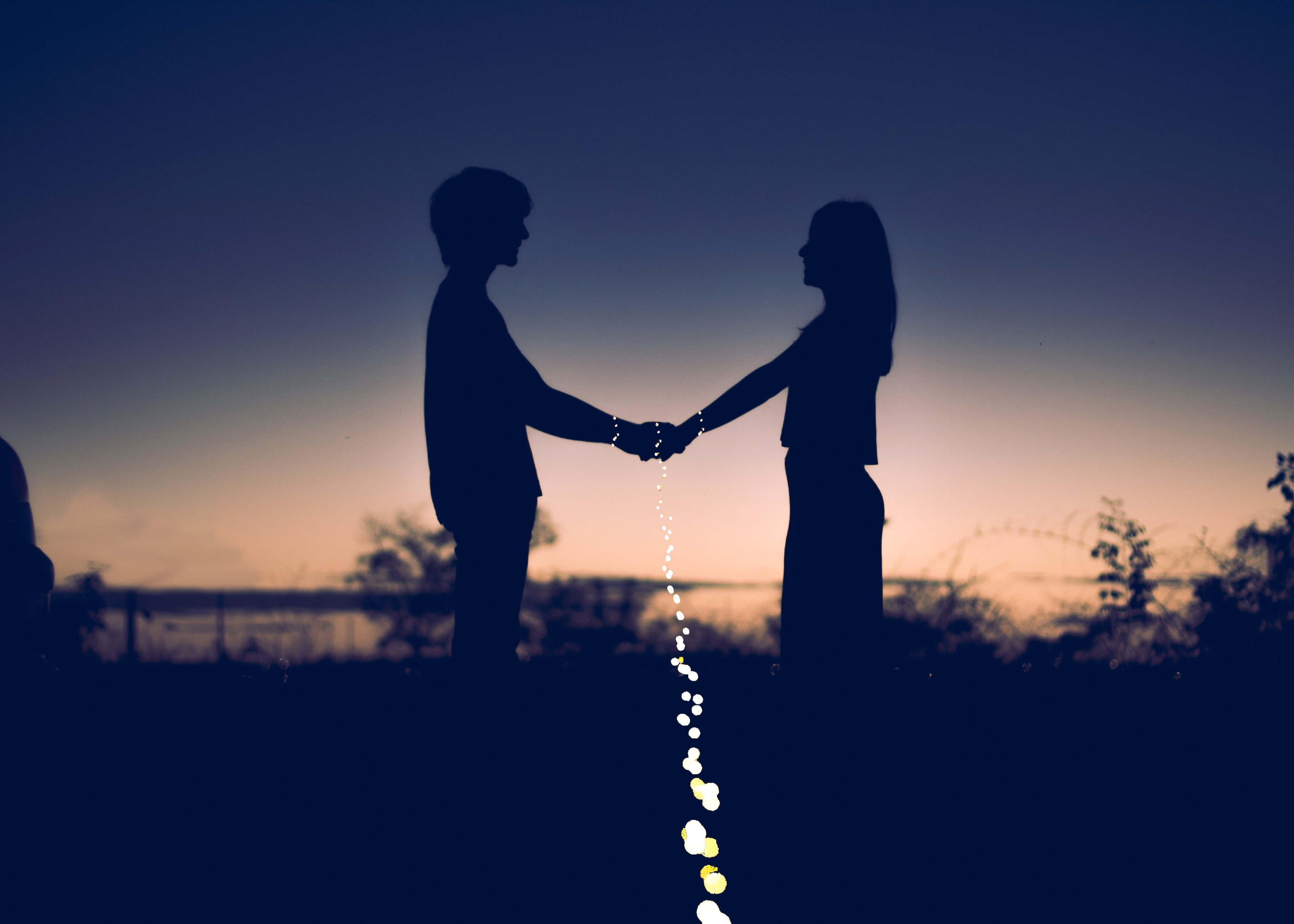4K, Lovers, Couple, 2K, Silhouette, Sunset, HD Wallpaper