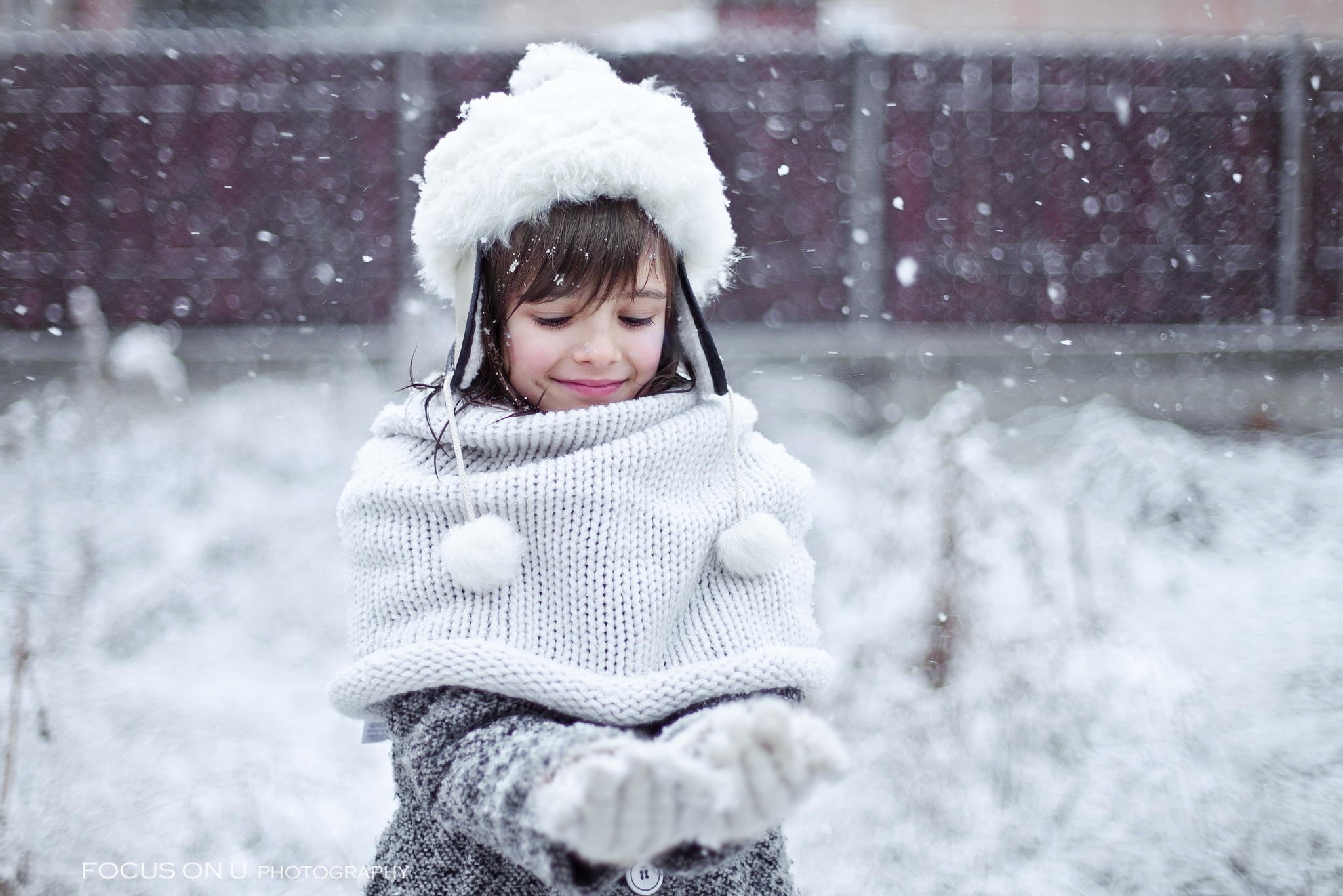 females, s, cold temperature, portrait, winter, innocence, glove, snow, women, child, top, outdoors, nature, happiness, snowing, scarf, gloves, clothing, HD Wallpaper