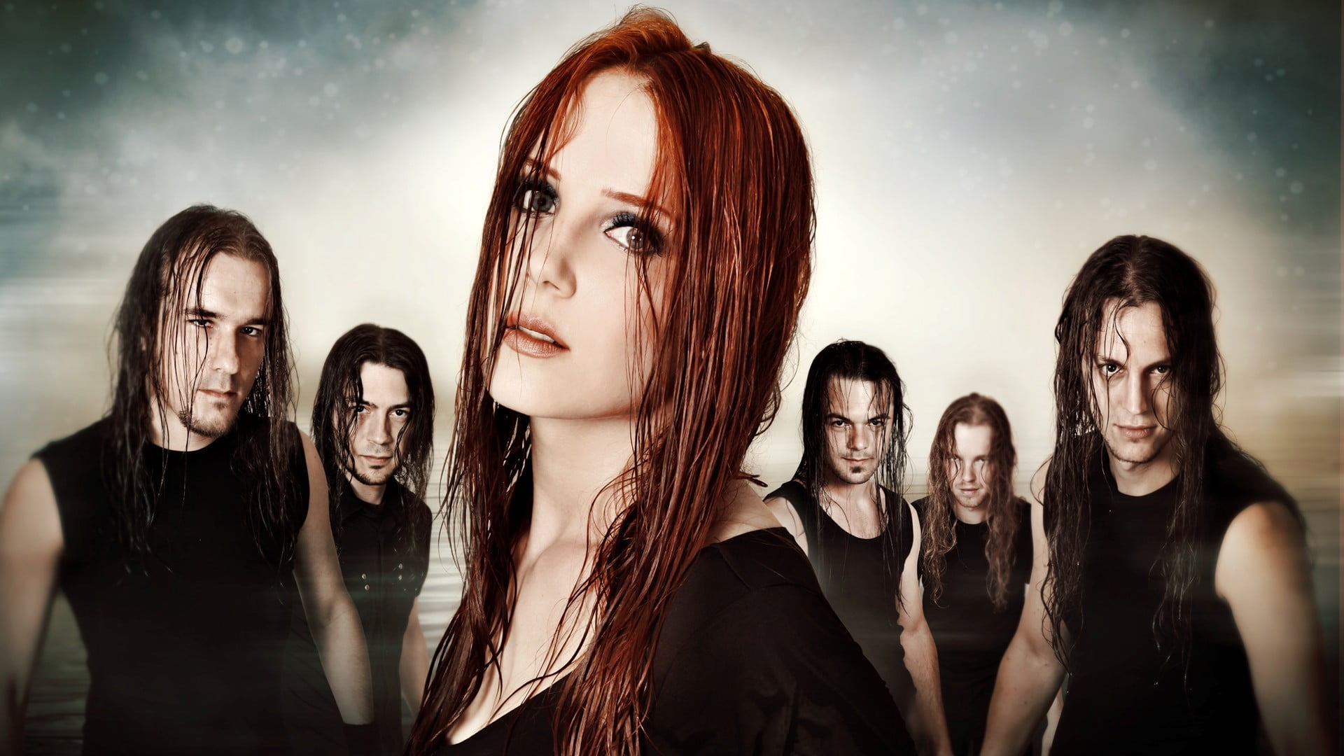 portrait, night, Yves Huts, Gothic, epica, metal, s, happiness, people, adult, Mark Jansen, band, shirt, 1080P, sympho, indoors, positive emotion, emotion, HD Wallpaper