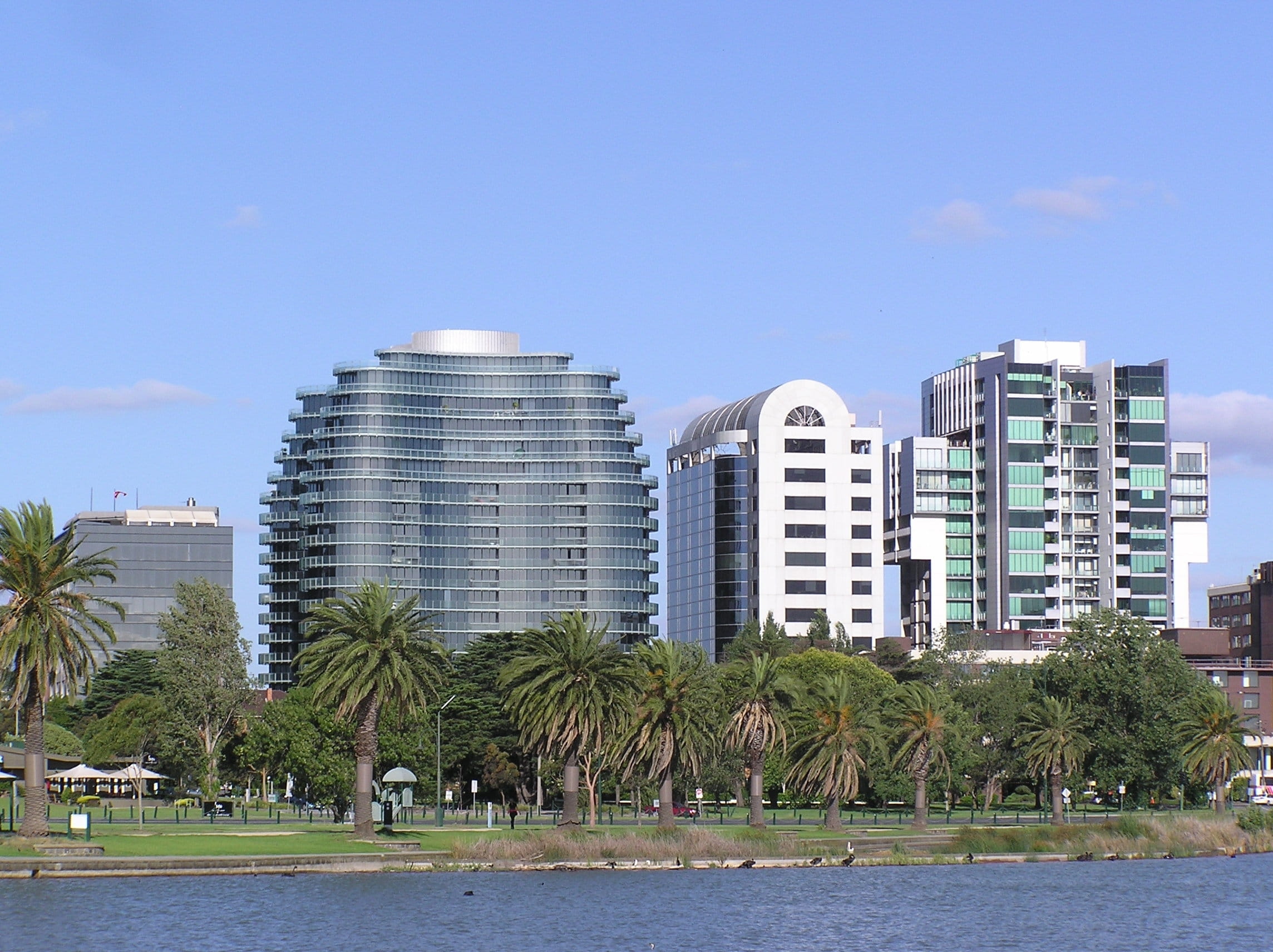 hotel, clear sky, office, nature, Melbourne, Victoria, tree, skyscraper, cityscape, YVE Apartment, city, outdoors, office building exterior, architecture, HD Wallpaper