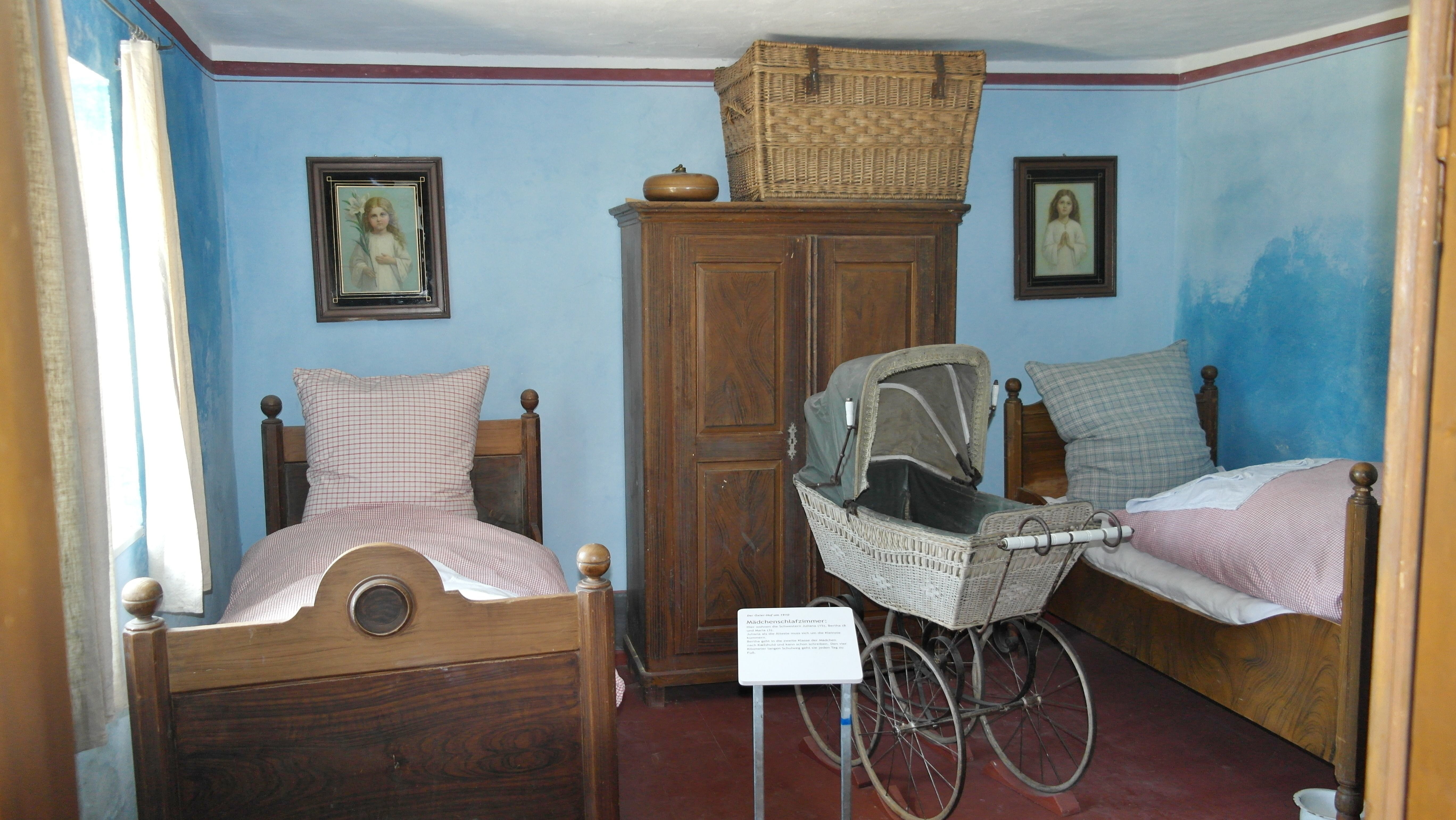 frame, sleep, bed, baby, antique, two, 5K, luxury, armchair, blue, nostalgia, s, door, white, gray, day, home interior, baby room, chair, no people, wood - material, HD Wallpaper
