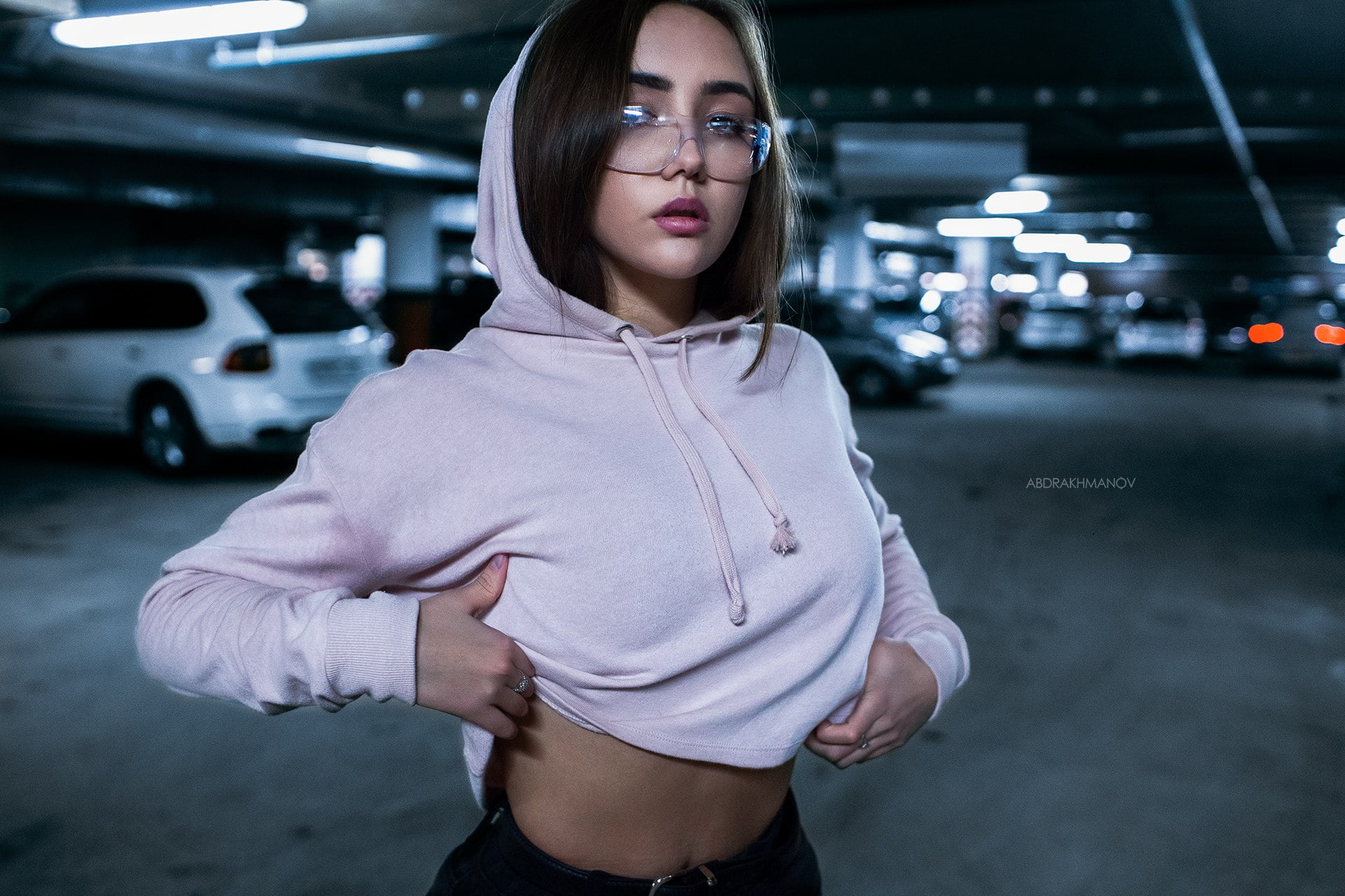 young adult, transportation, motor vehicle, hoods, land vehicle, young women, looking at camera, car, casual clothing, mode of transportation, hairstyle, HD Wallpaper