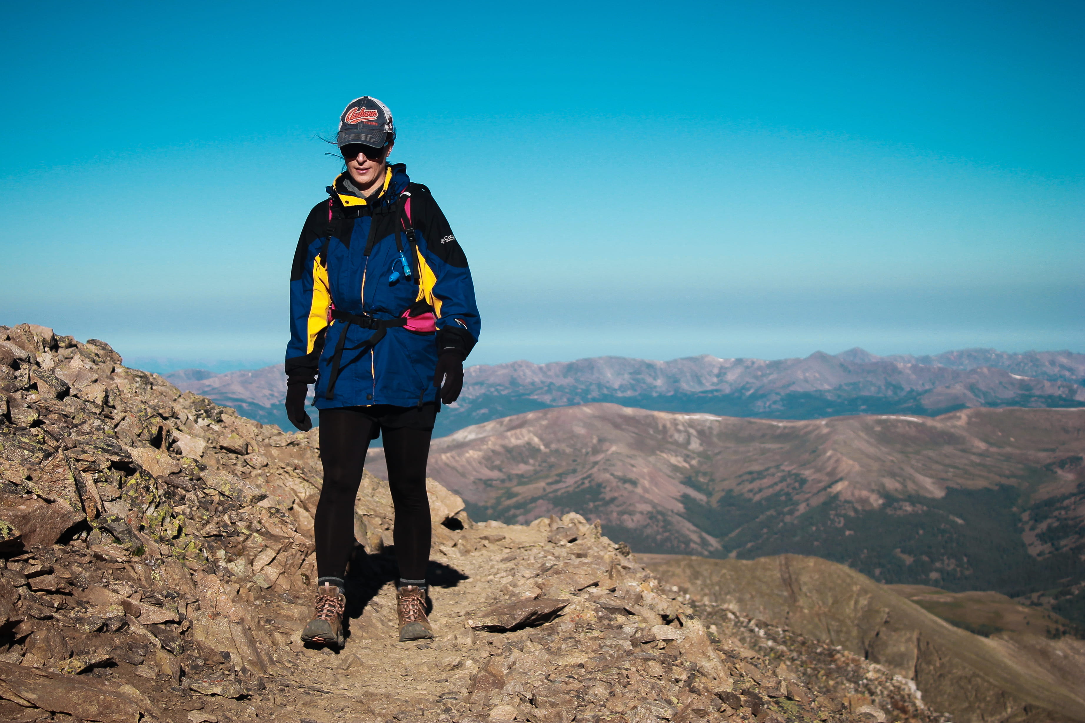 backpack, colorado, 2K, lifestyles, feminism, united states, sky, real people, full length, outdoors, hiking, leisure activity, rock, day, front view, HD Wallpaper