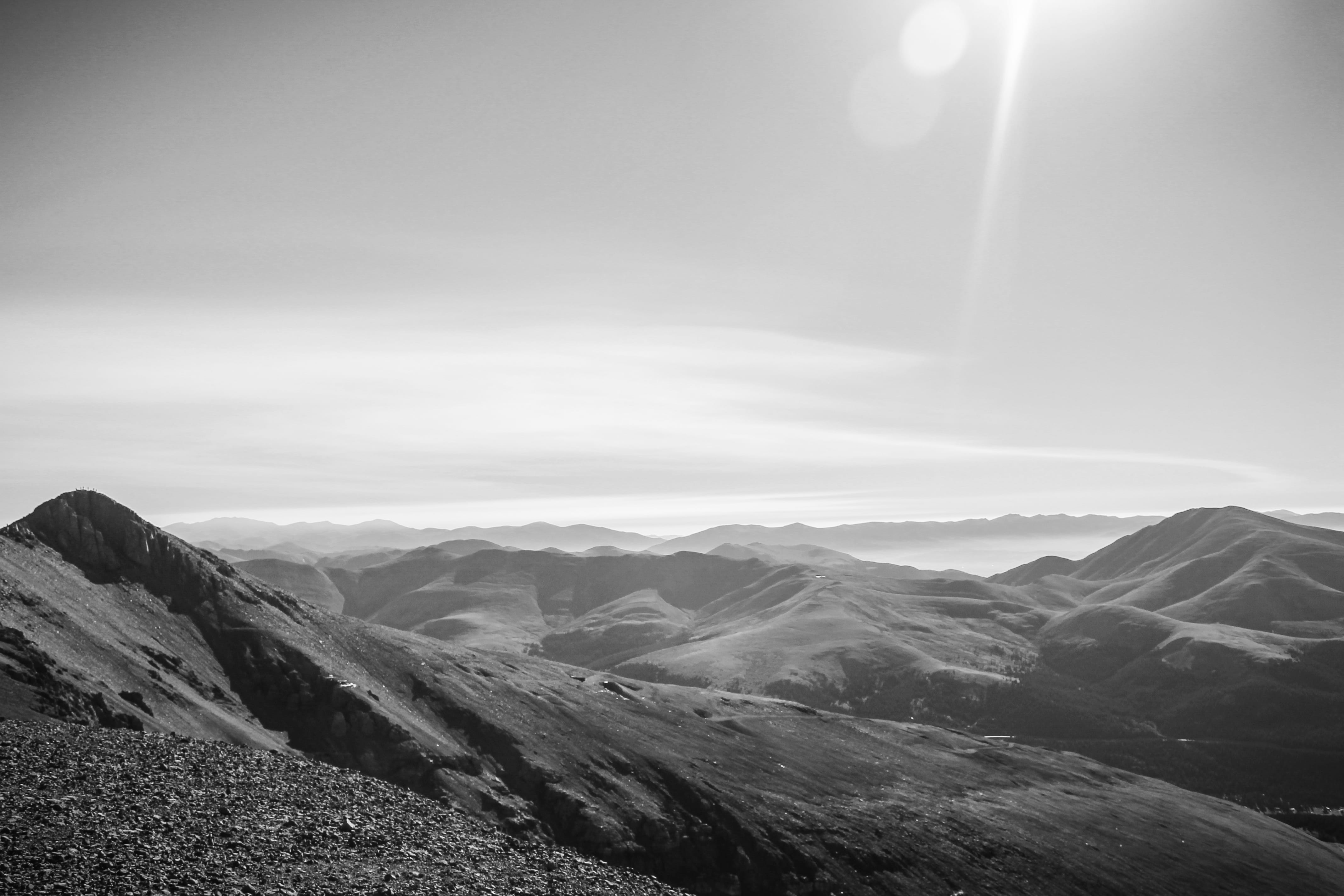 tranquil scene, 14er, colorado, 4K, peak, fog, summit, majestic, cloud - sky, beauty in nature, tranquility, bright, non-urban scene, nature, idyllic, HD Wallpaper