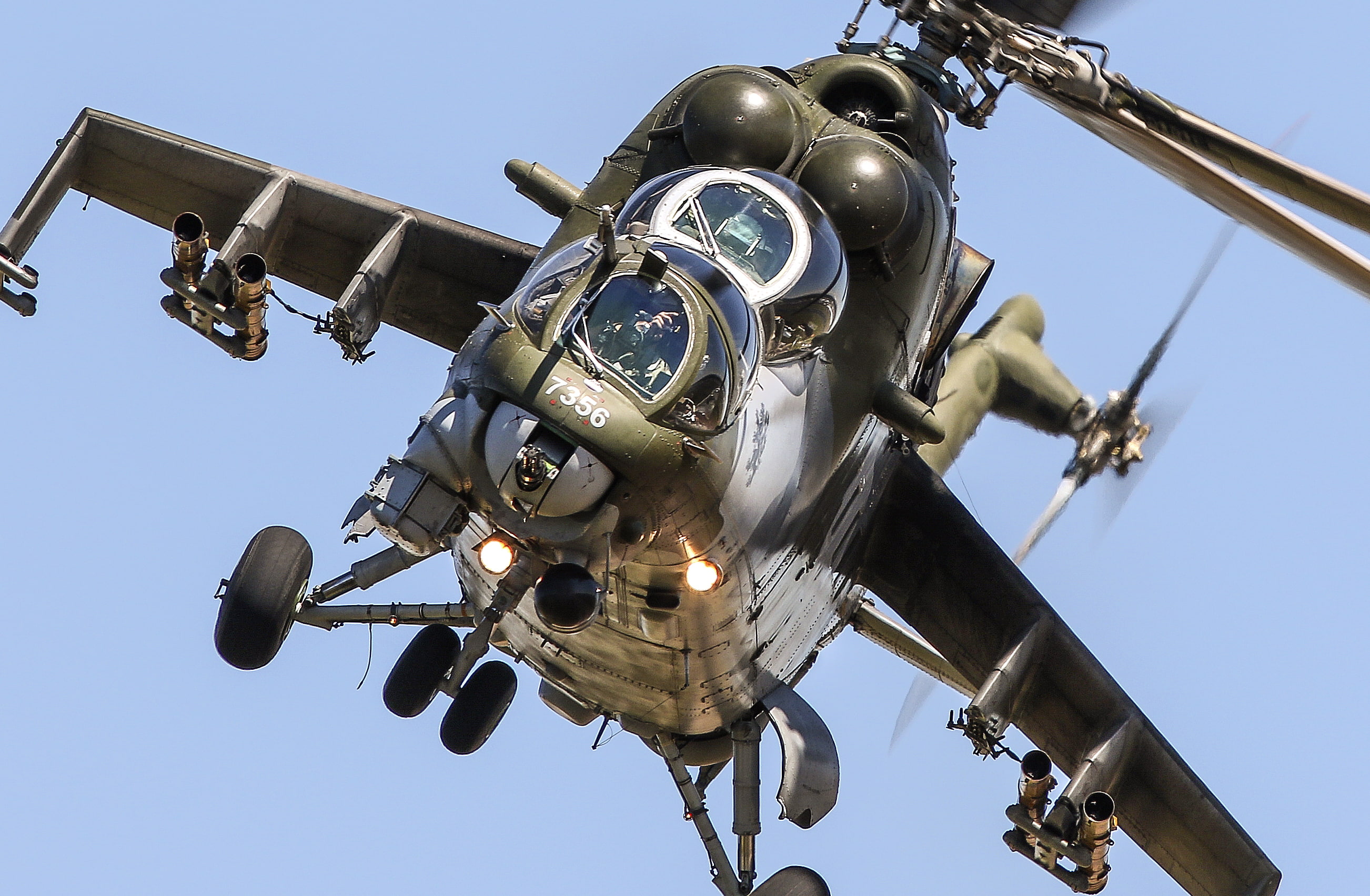 flight, shock, helicopter, Mi-35, 2K, HD Wallpaper