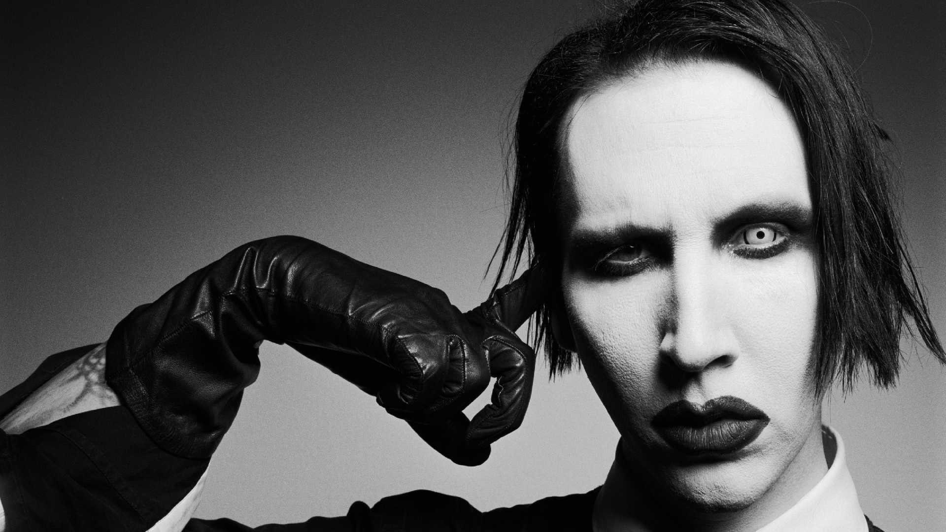 face, marilyn, manson, makeup, 1080P, HD Wallpaper