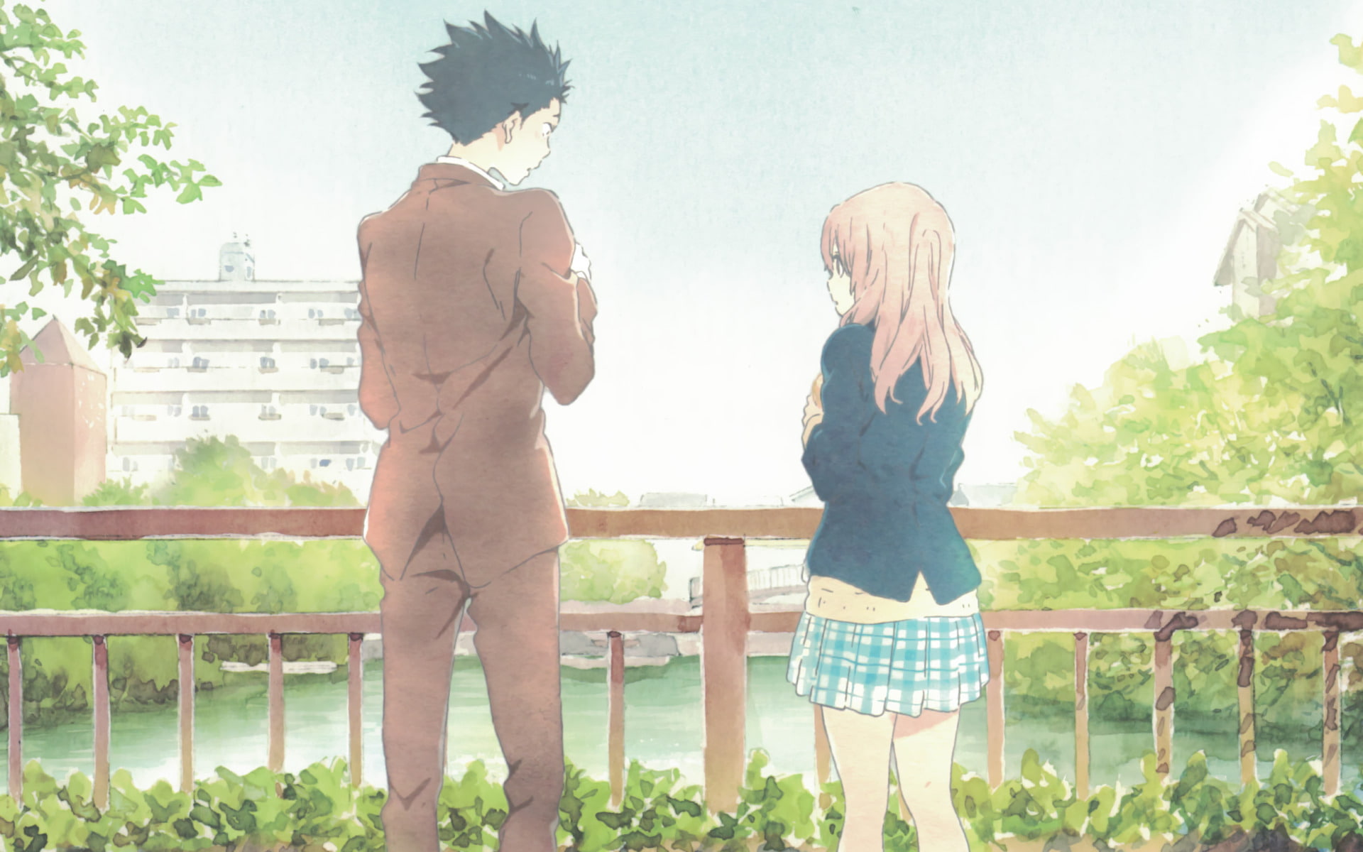 Shouko Nishimiya, 1080P, Koe No Katachi, Shouya Ishida, Anime, HD Wallpaper