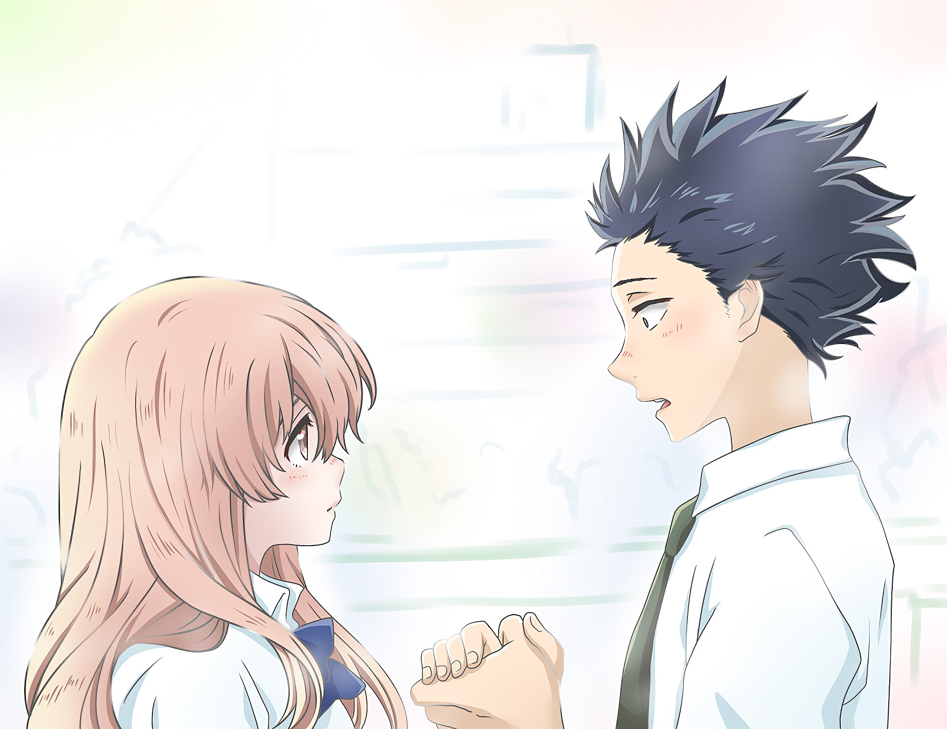 Shouko Nishimiya, Shouya Ishida, Anime, 1080P, Koe No Katachi, HD Wallpaper