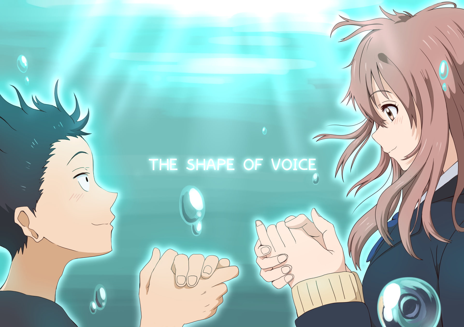 female, illustration, 1080P, male, Shouko Nishimiya, Anime, Shouya Ishida, Koe No Katachi, HD Wallpaper