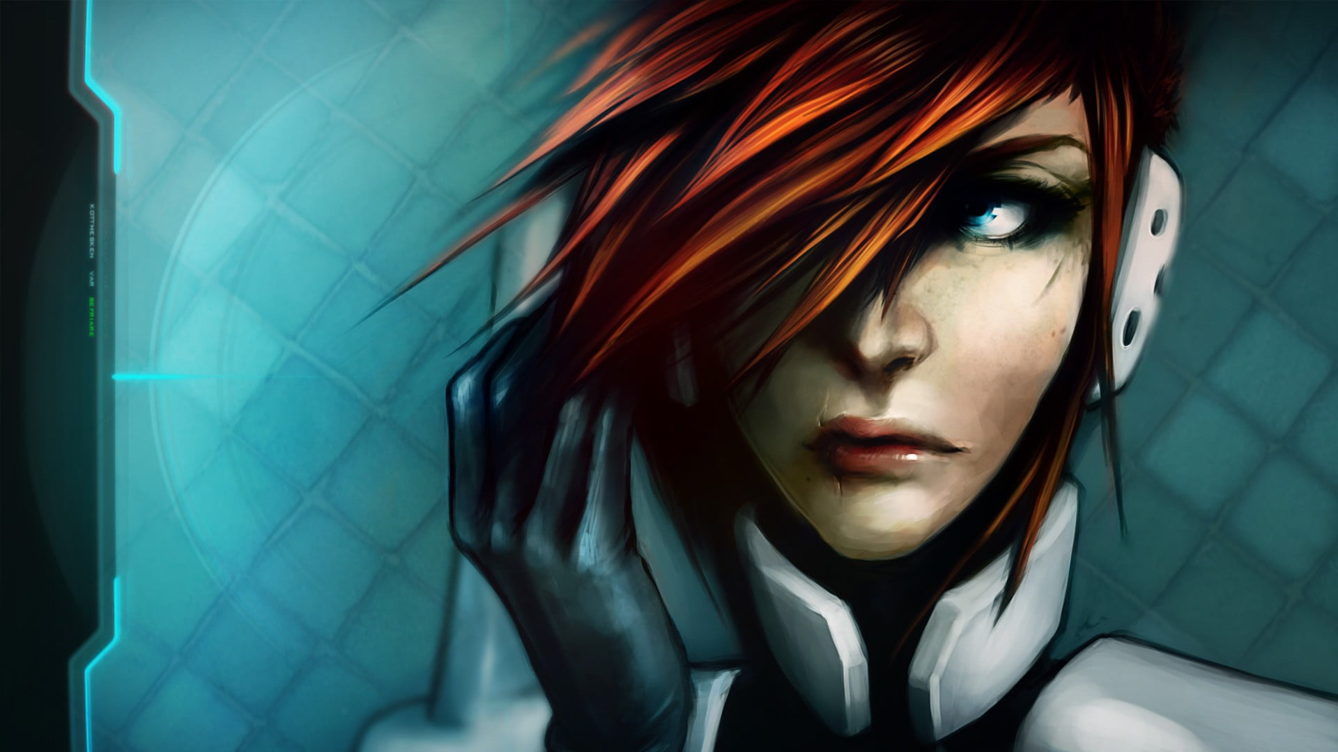 1080P, human face, headshot, illustration, redhead, women, brown, beauty, haired, human body part, beautiful woman, girl, young adult, fashion, adult, HD Wallpaper