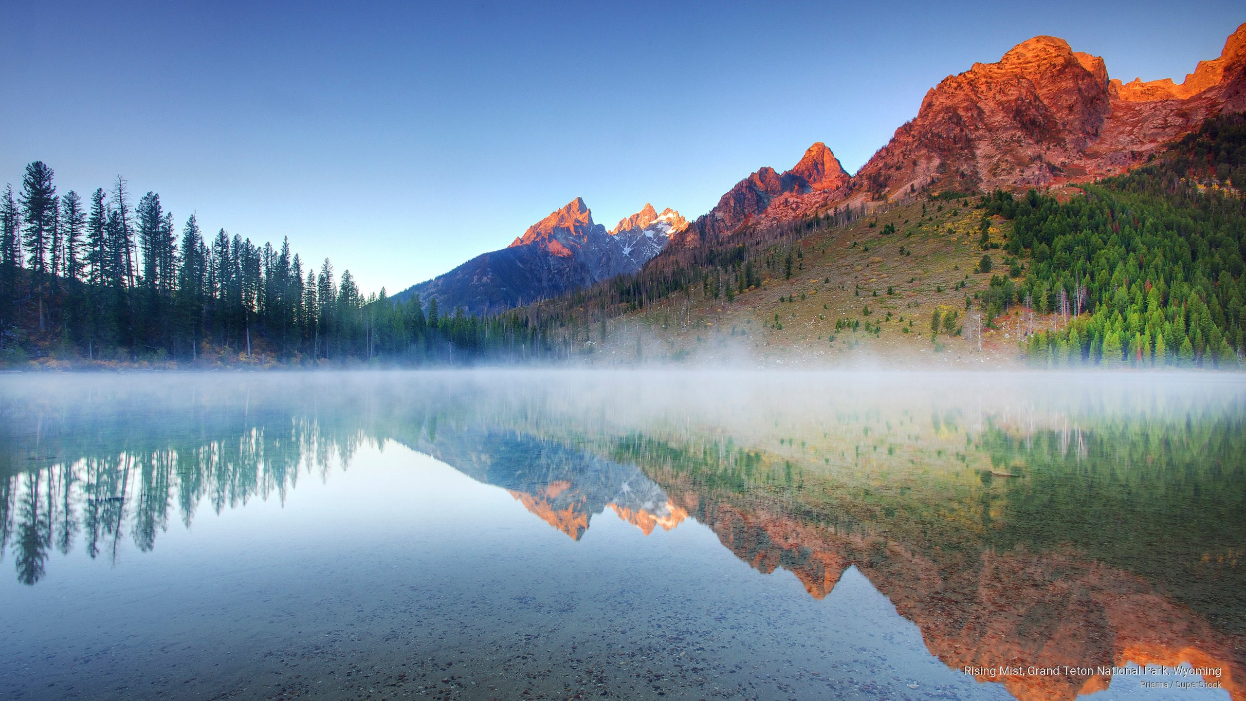 wyoming, National Parks, 2K, rising, park, grand, mist, teton, national, HD Wallpaper