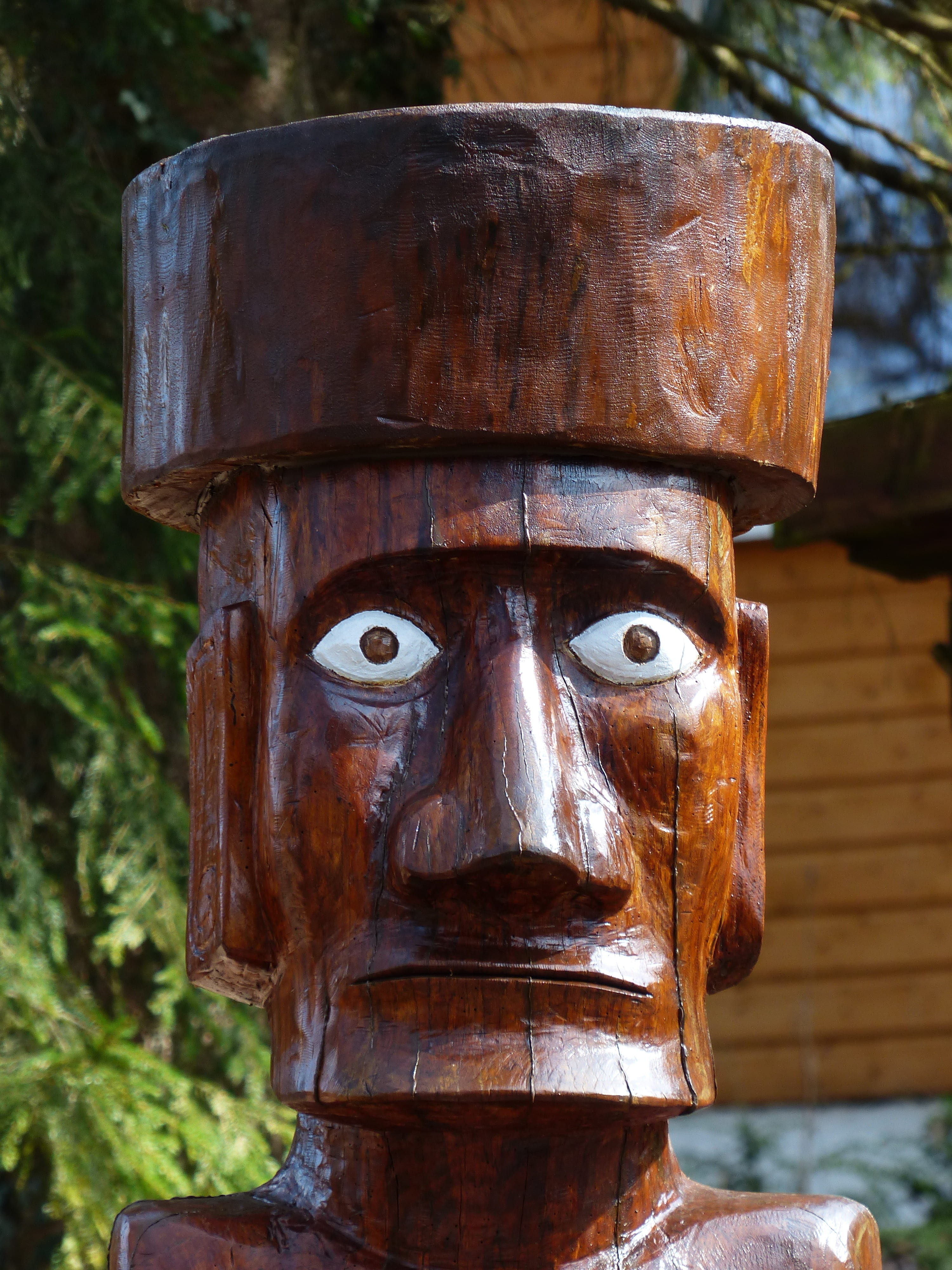 craft, creativity, metal, view, rusty, wood - material, anthropomorphic face, disguise, statue, human representation, art and craft, day, carving, no people, Phone HD Wallpaper